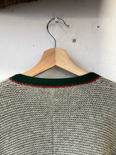Load image into Gallery viewer, 1970s Green and Red Trim Cardigan
