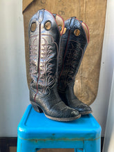 Load image into Gallery viewer, Tony Lama Cowboy Boots - Tall Black/Red - Size 6 W
