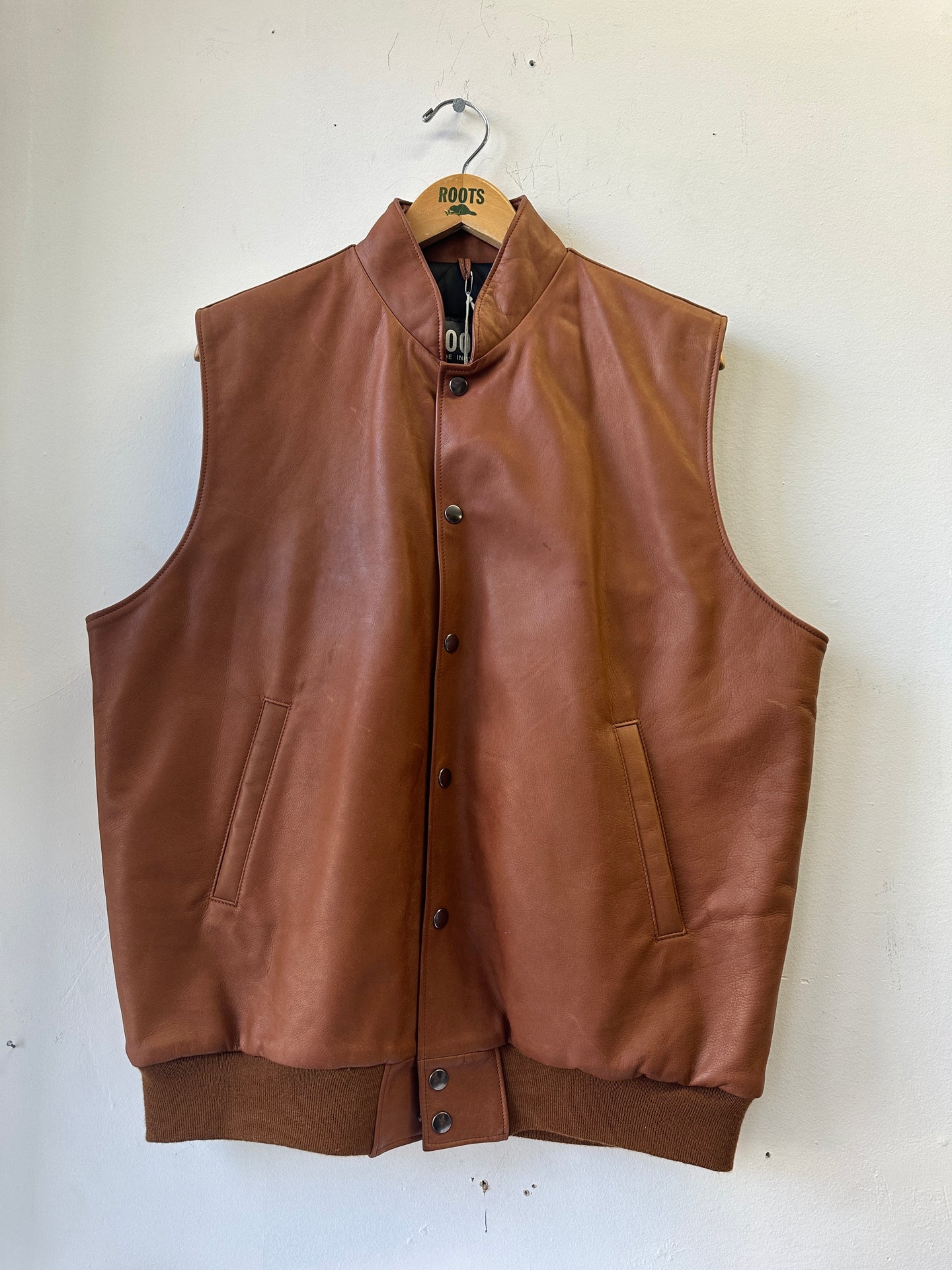 90s Roots Leather Vest