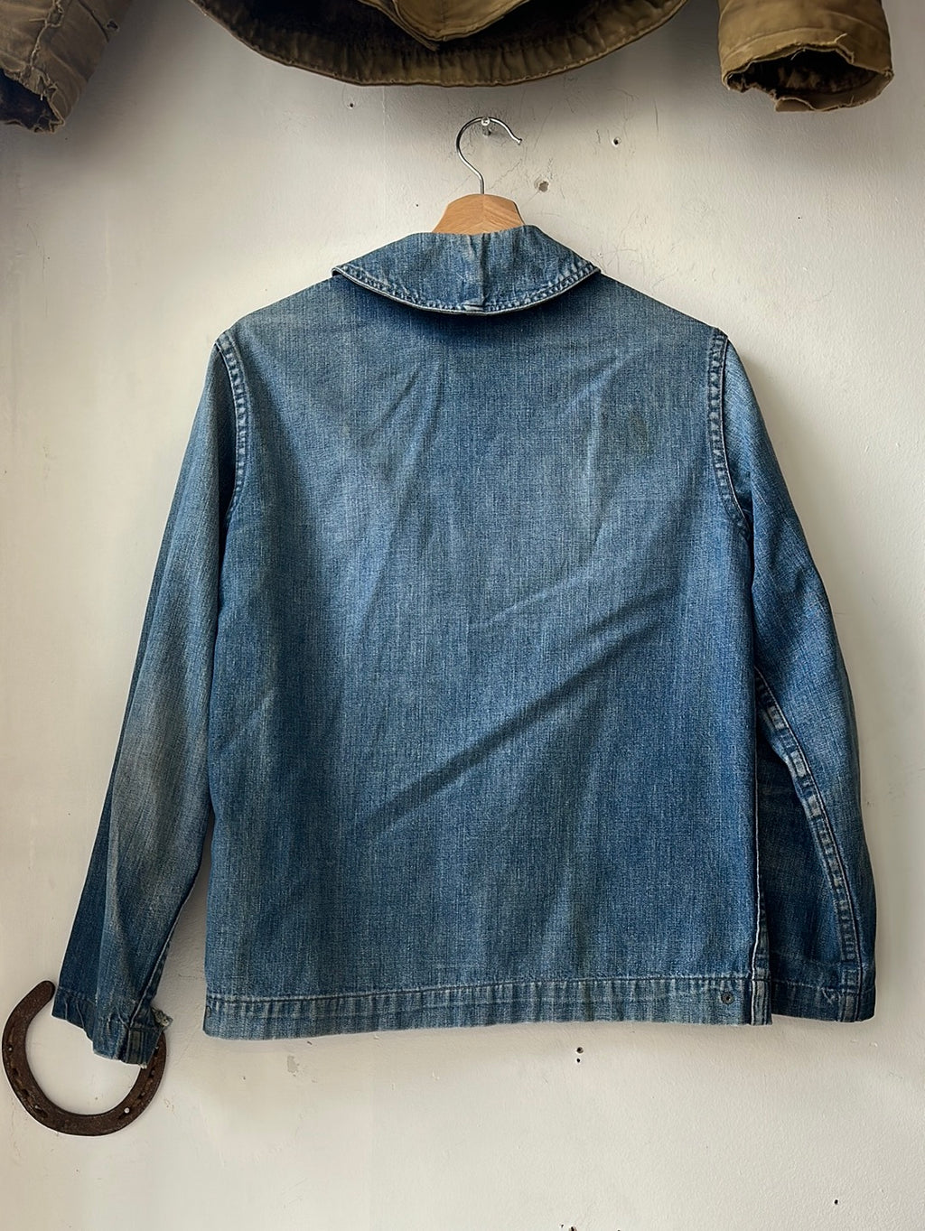1940s US Navy Denim Shawl Collar Jacket