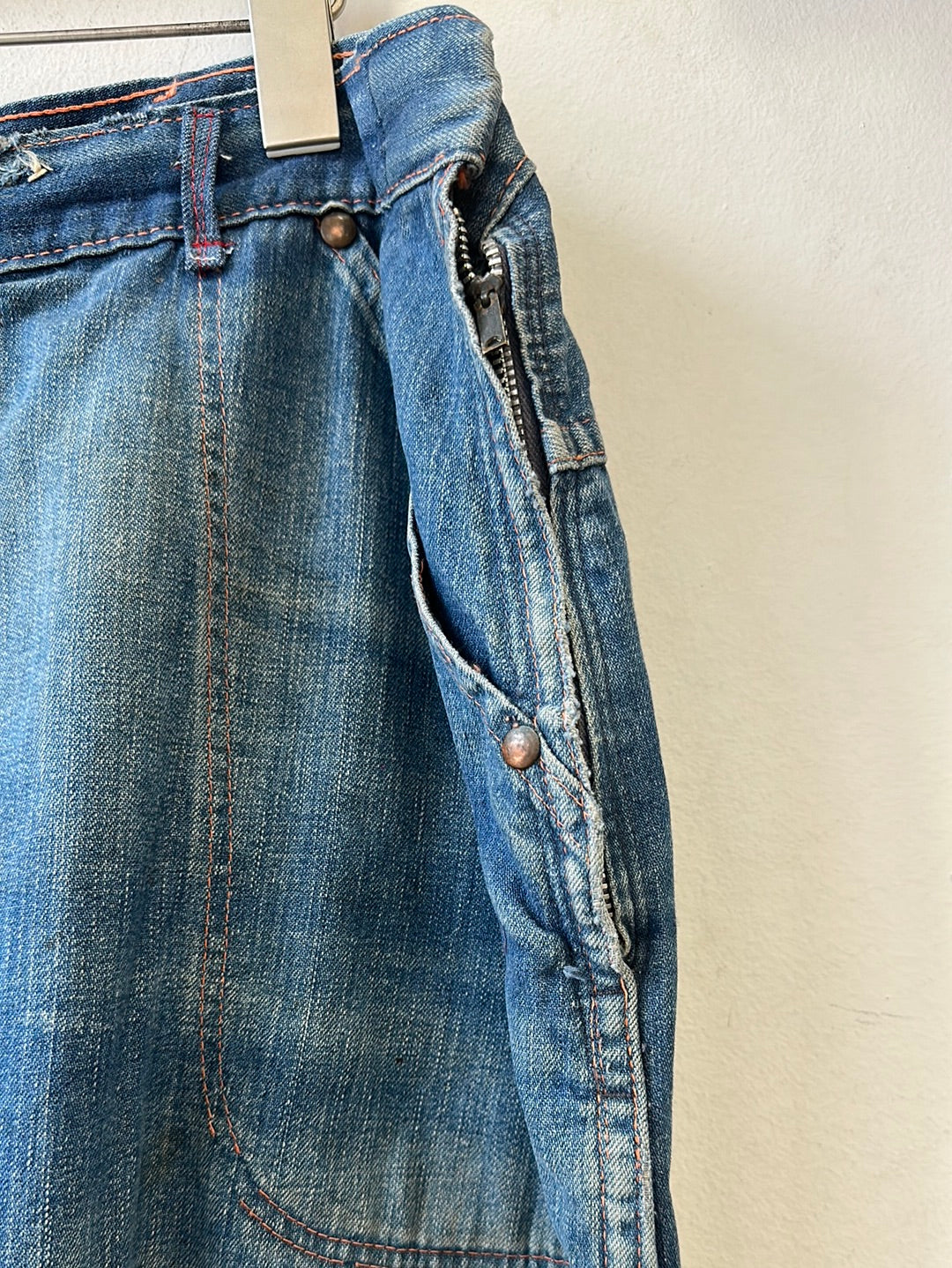 1950s Blue Bell Side Zip Denim