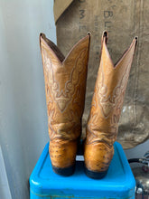 Load image into Gallery viewer, McClintock Ostrich Cowboy Boots - Camel - Size 10.5 M 12 W
