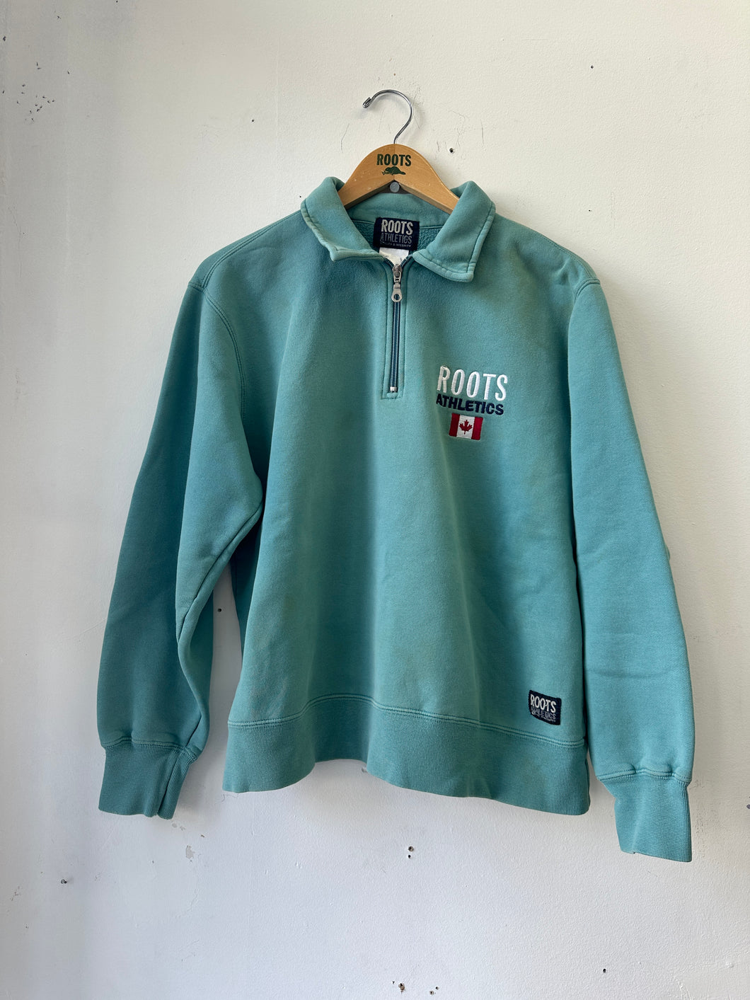 1990s Roots Quarter Zip Sweater