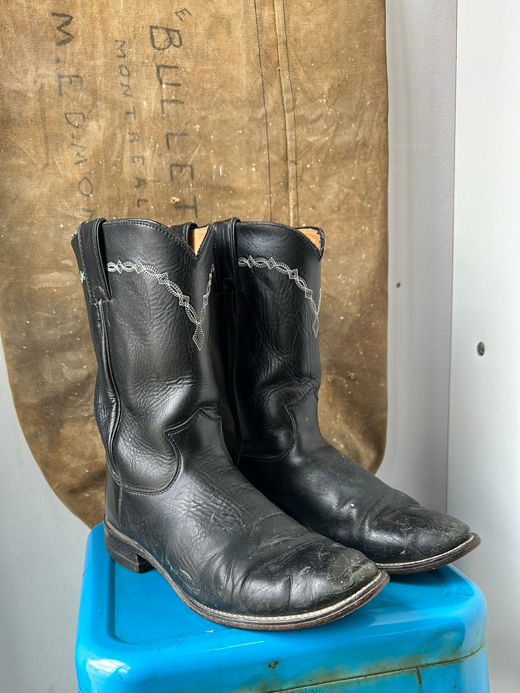 Justin Roper Boots - Black - Size 9 M - 10.5 W