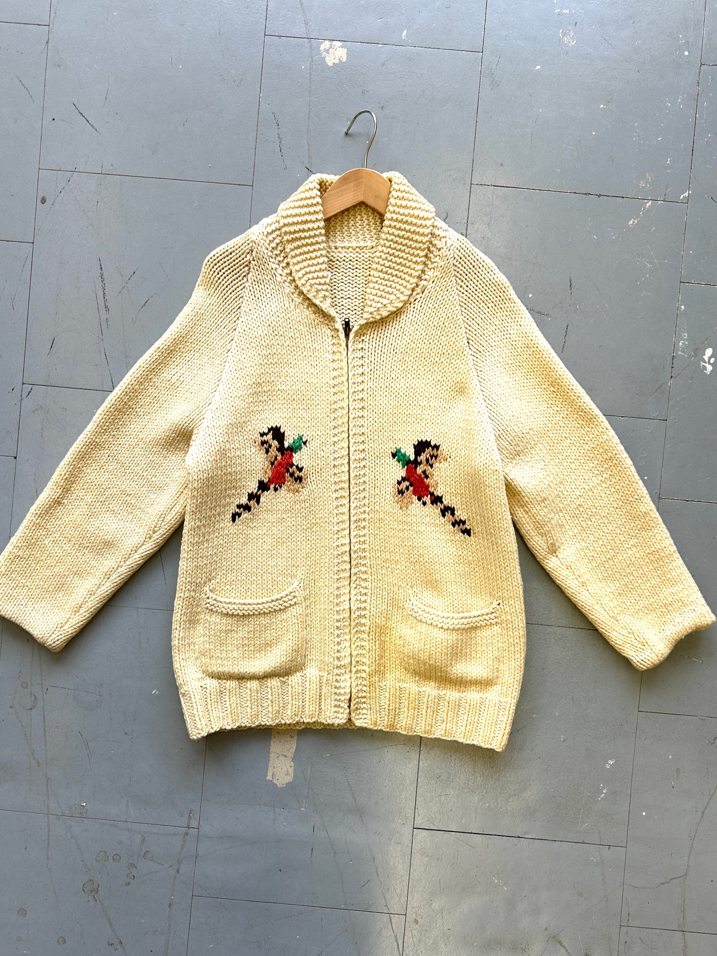 1960s Pheasant Cowichan Sweater