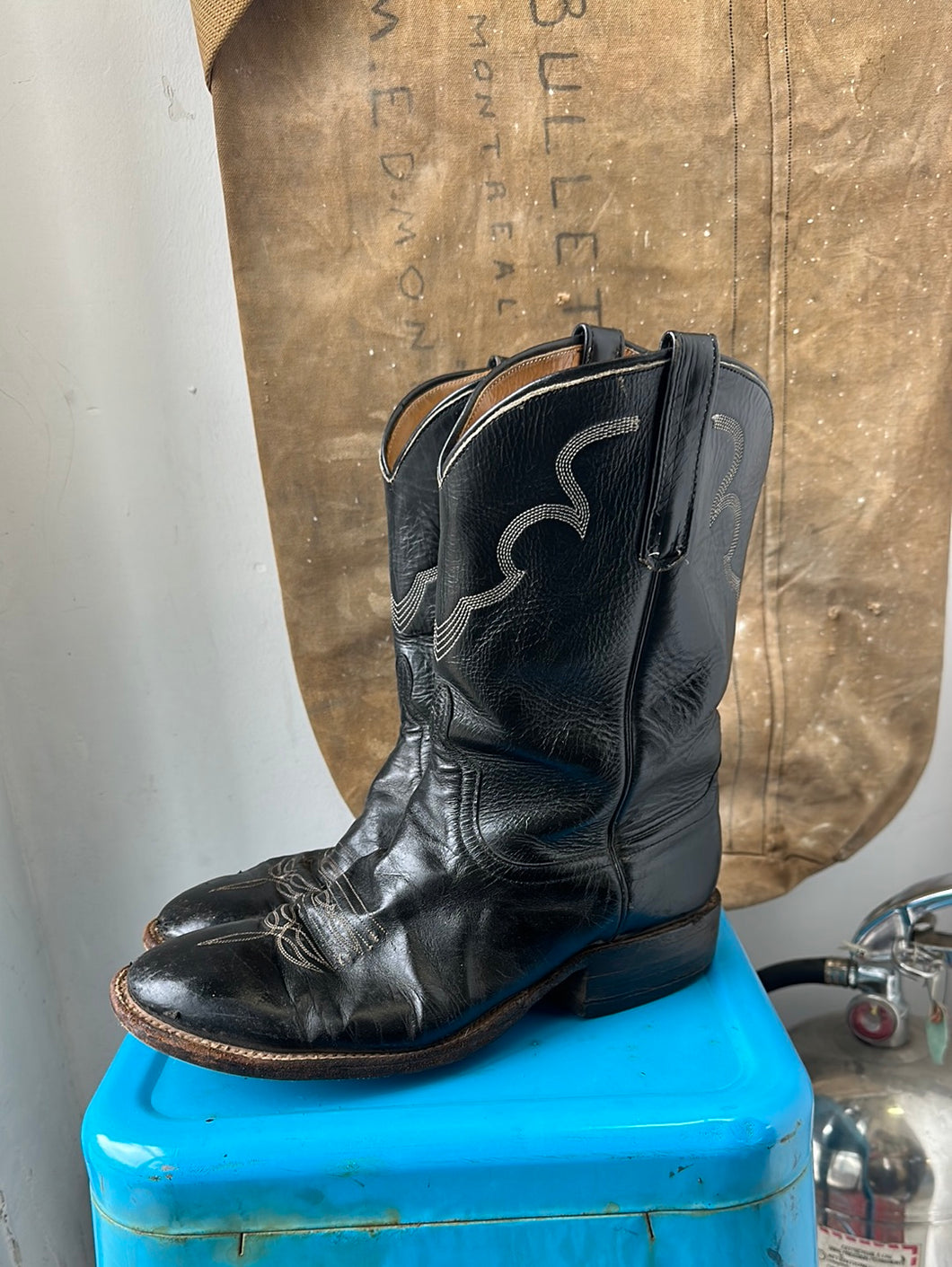 Anderson Bean Cowboy Boots - Black - Size 9 M 10.5 W