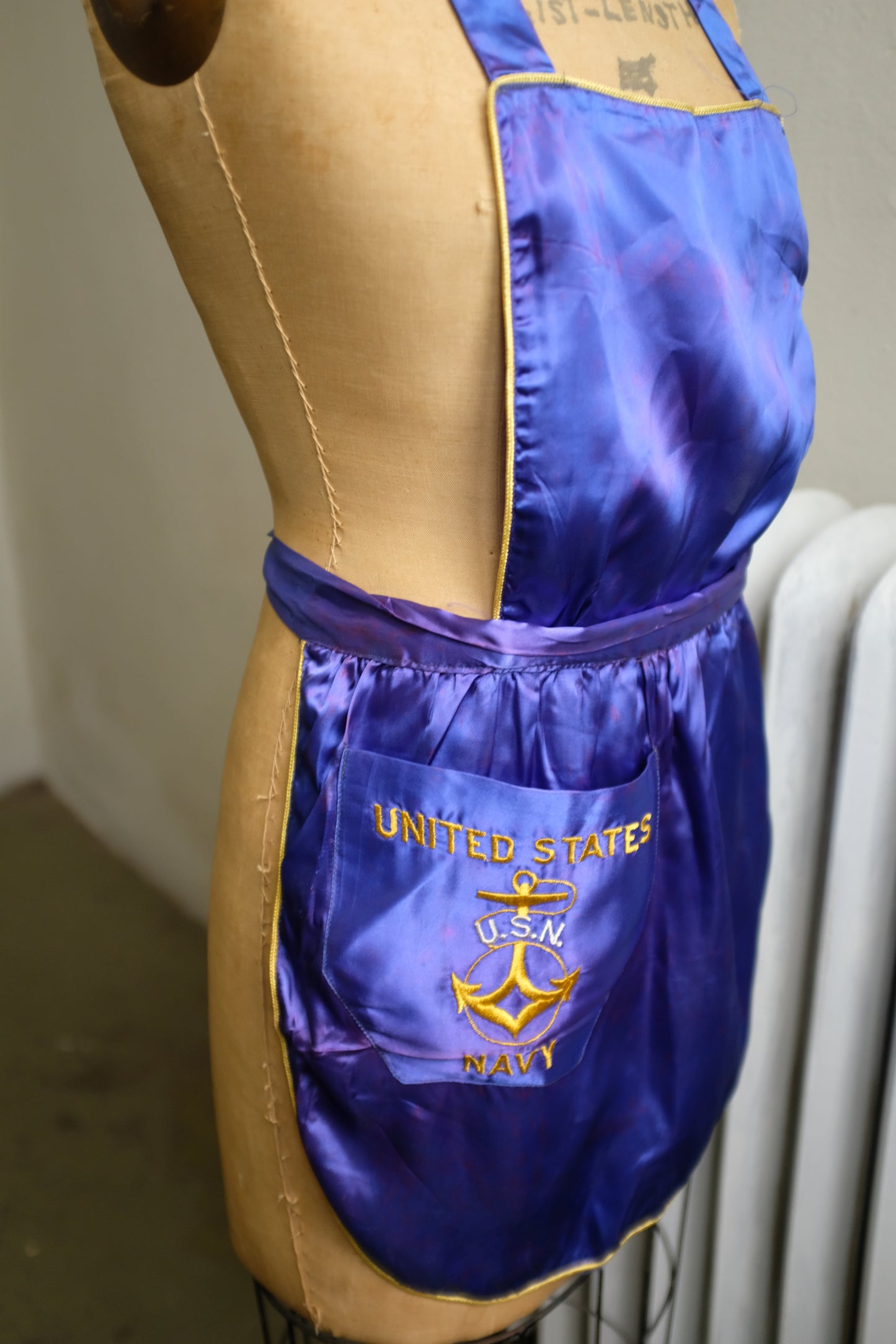 1950s Satin US Navy Apron