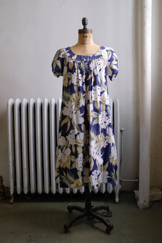 1980s Hawaiian Dress