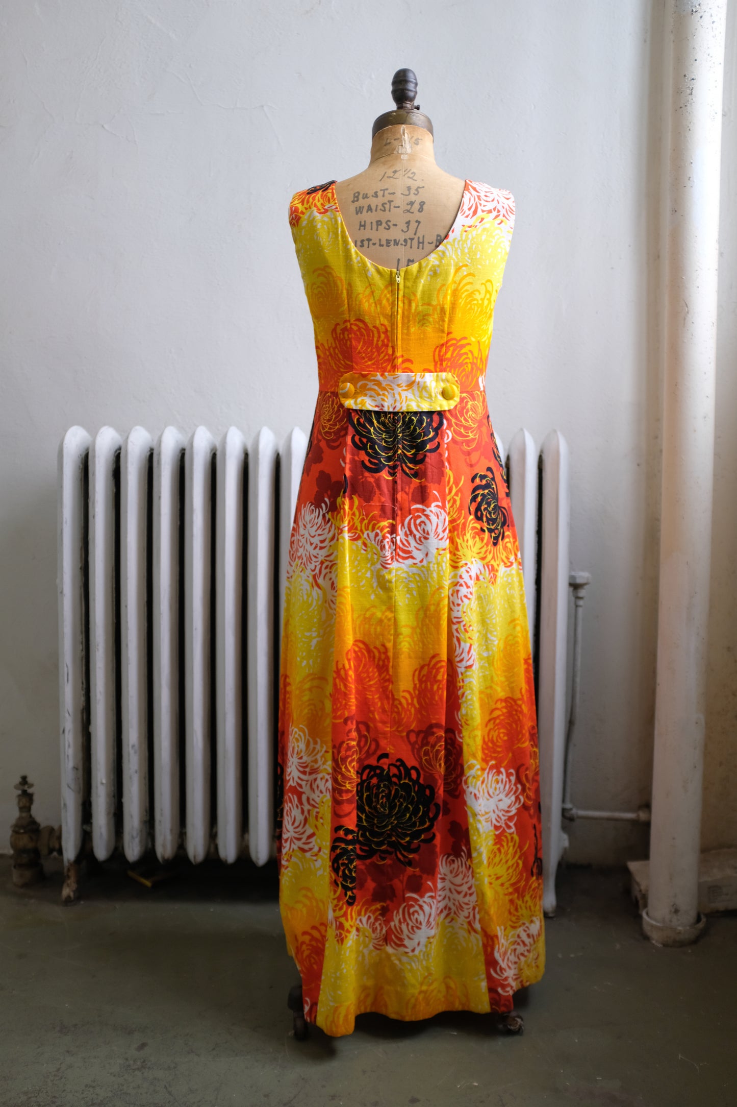 1960s Barkcloth Dress