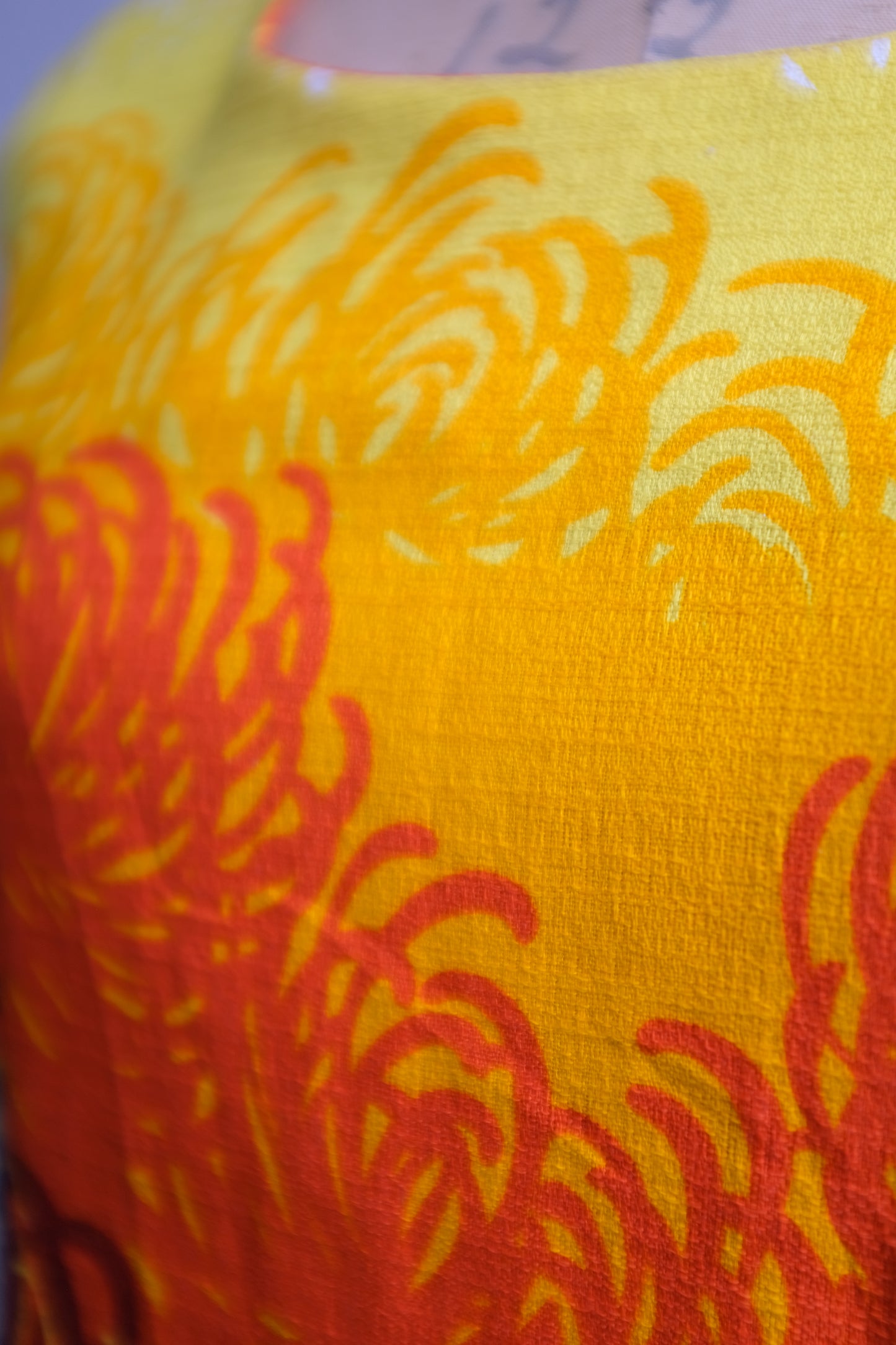 1960s Barkcloth Dress