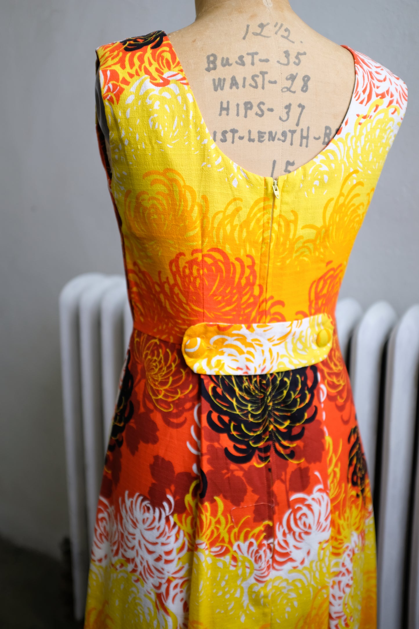 1960s Barkcloth Dress