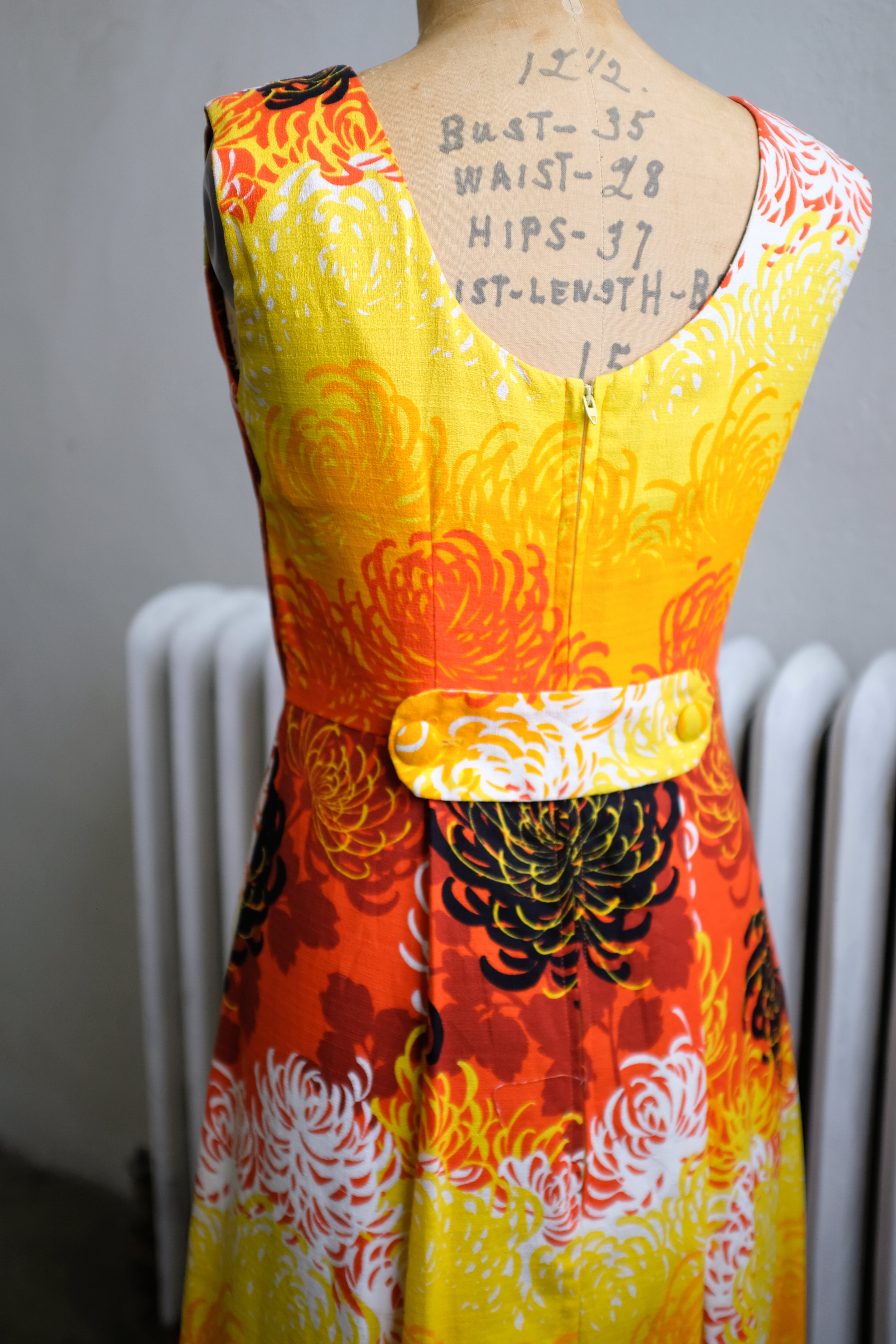 1960s Barkcloth Dress