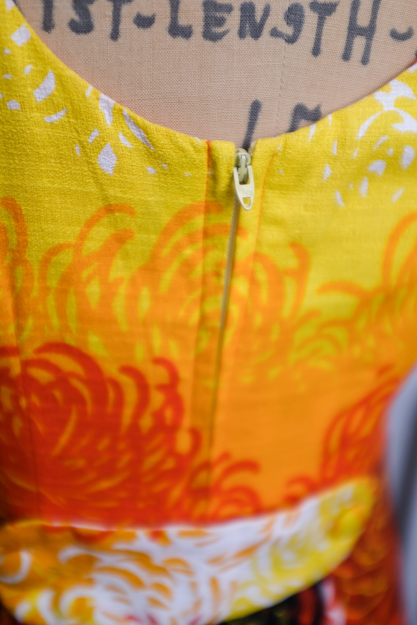 1960s Barkcloth Dress