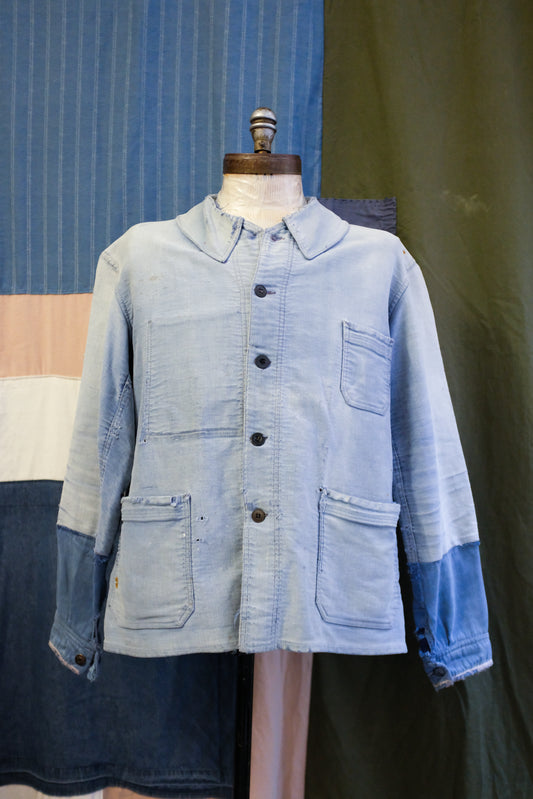 1940s French Moleskin Chore Coat
