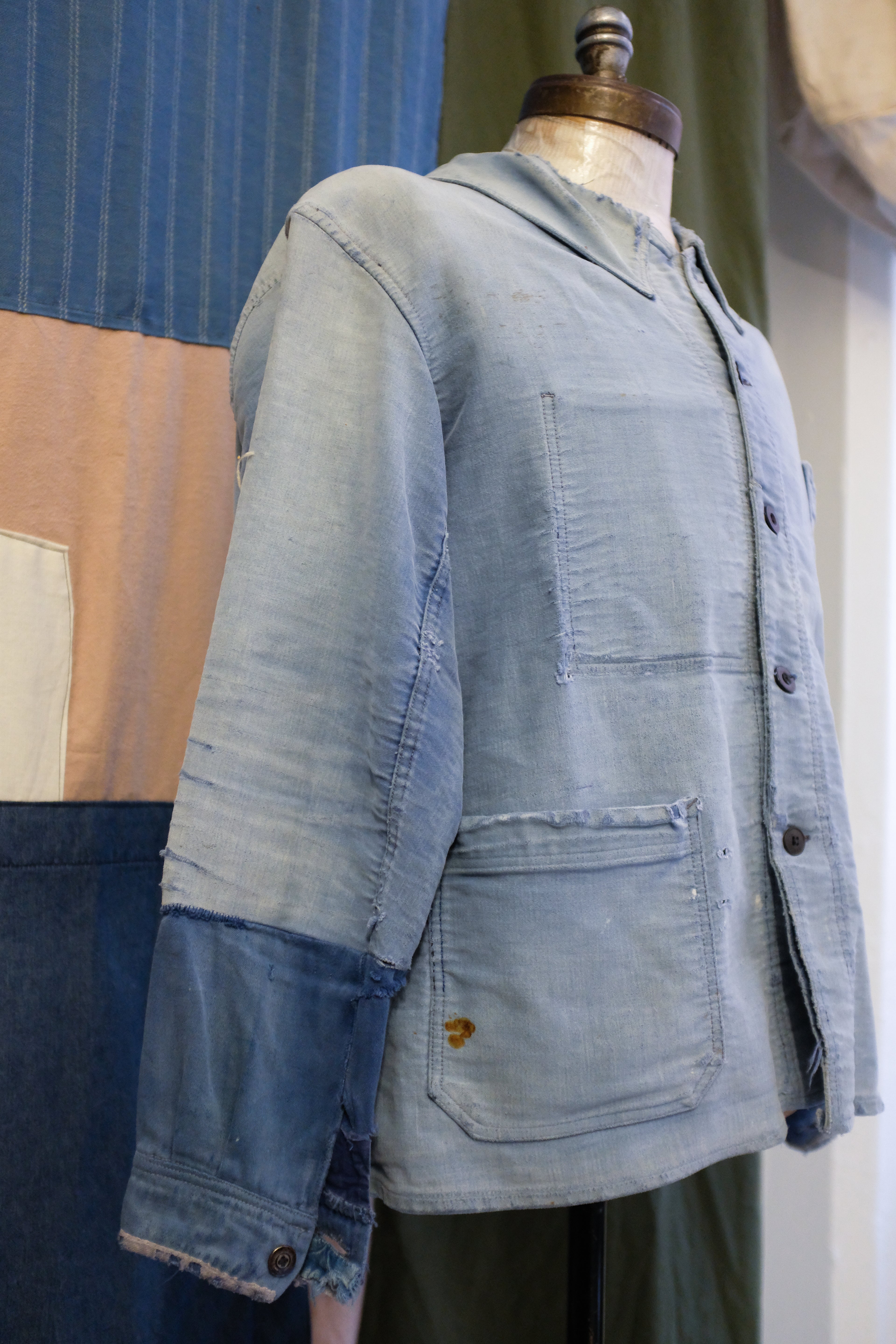 1940s French Moleskin Chore Coat