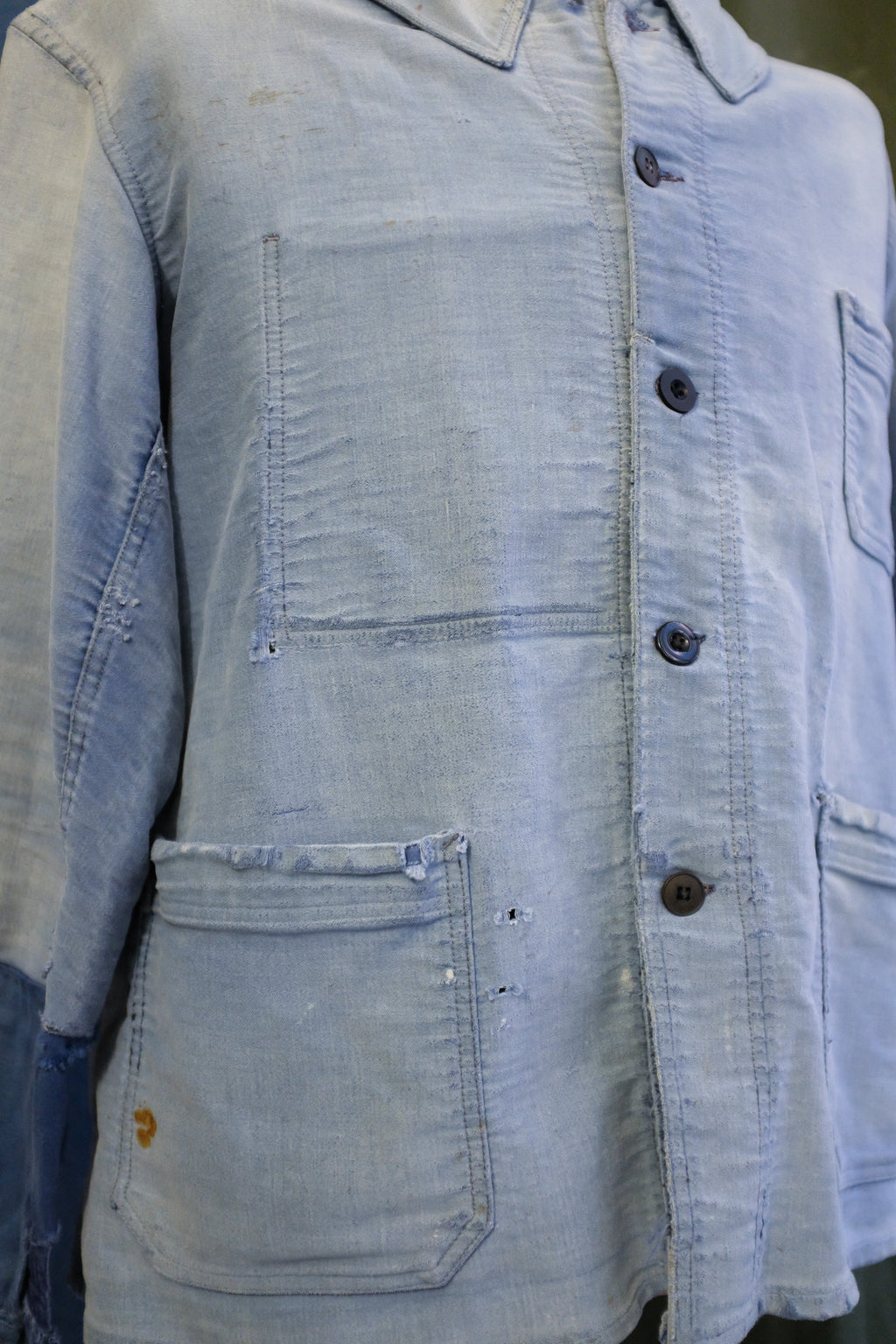 1940s French Moleskin Chore Coat