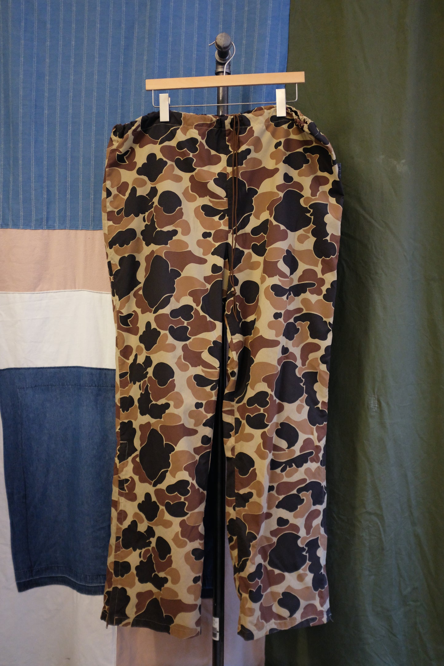 1980s Camo Drawstring Rain Pants