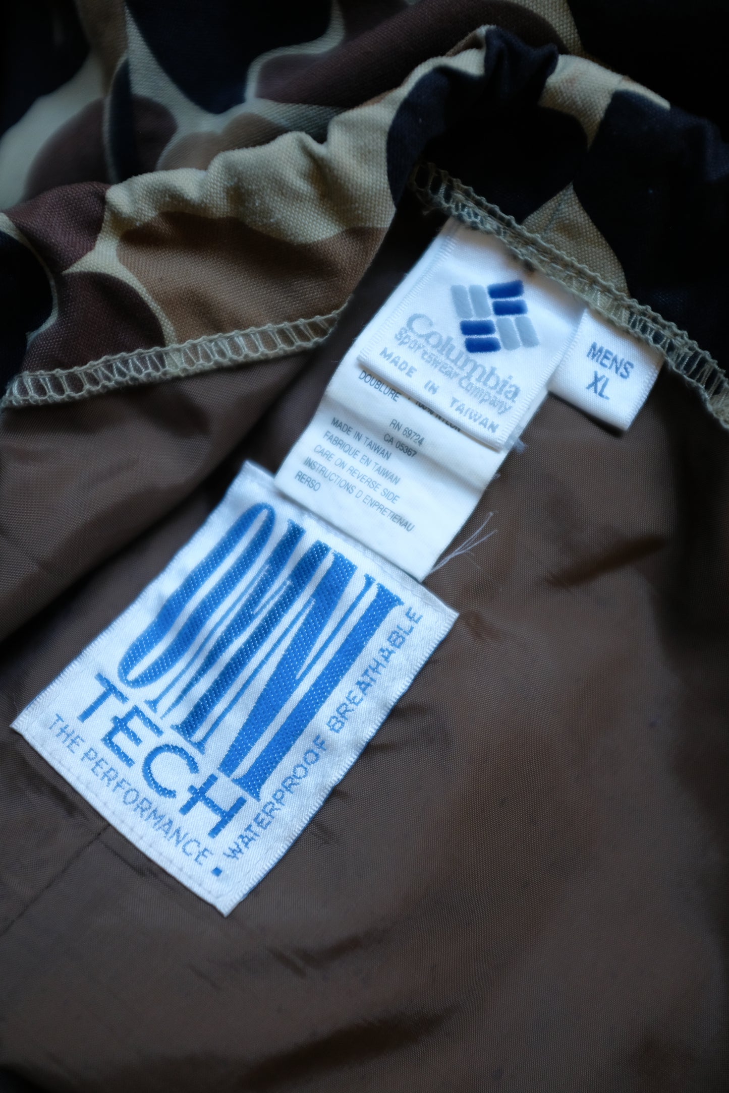 1980s Camo Drawstring Rain Pants
