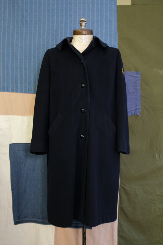1940s Swedish Air Force Wool Coat with Hood