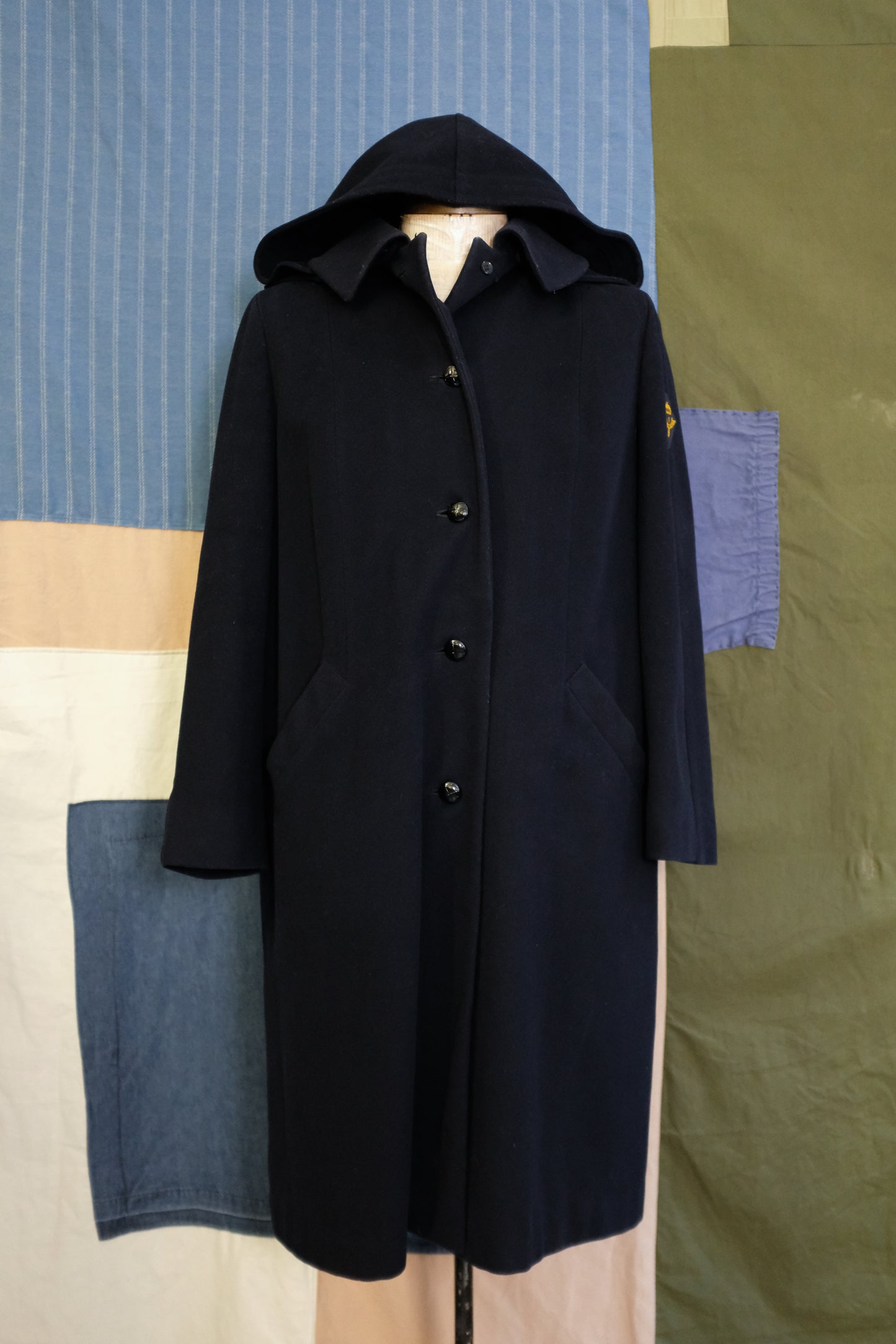 1940s Swedish Air Force Wool Coat with Hood