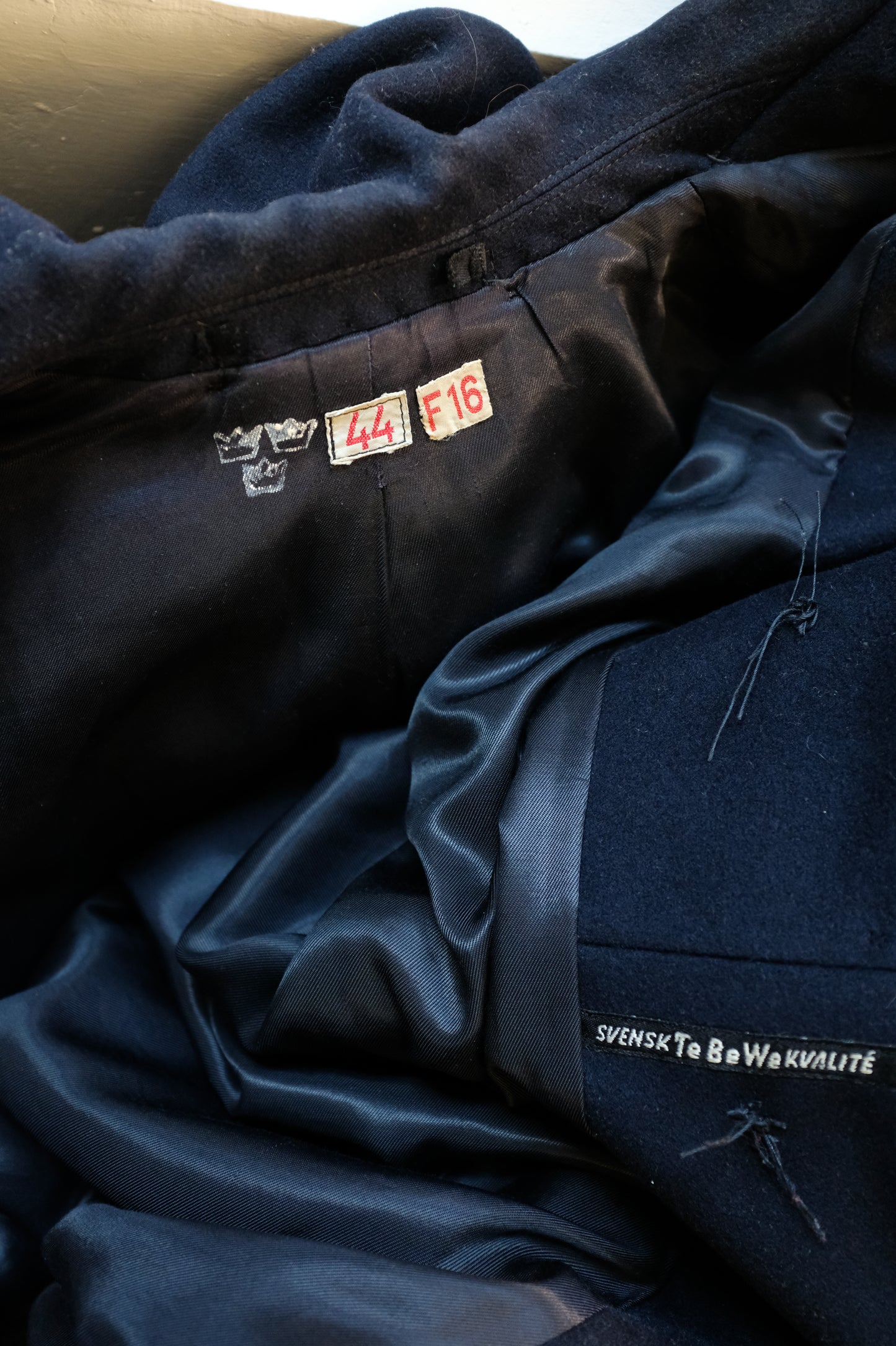 1940s Swedish Air Force Wool Coat with Hood