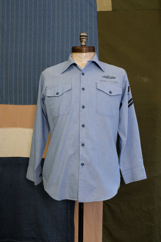 1970s US Navy Chambray Long Sleeve