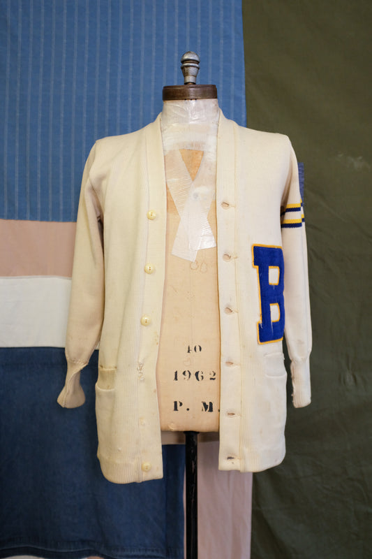 1940s Collegiate Wool Cardigan