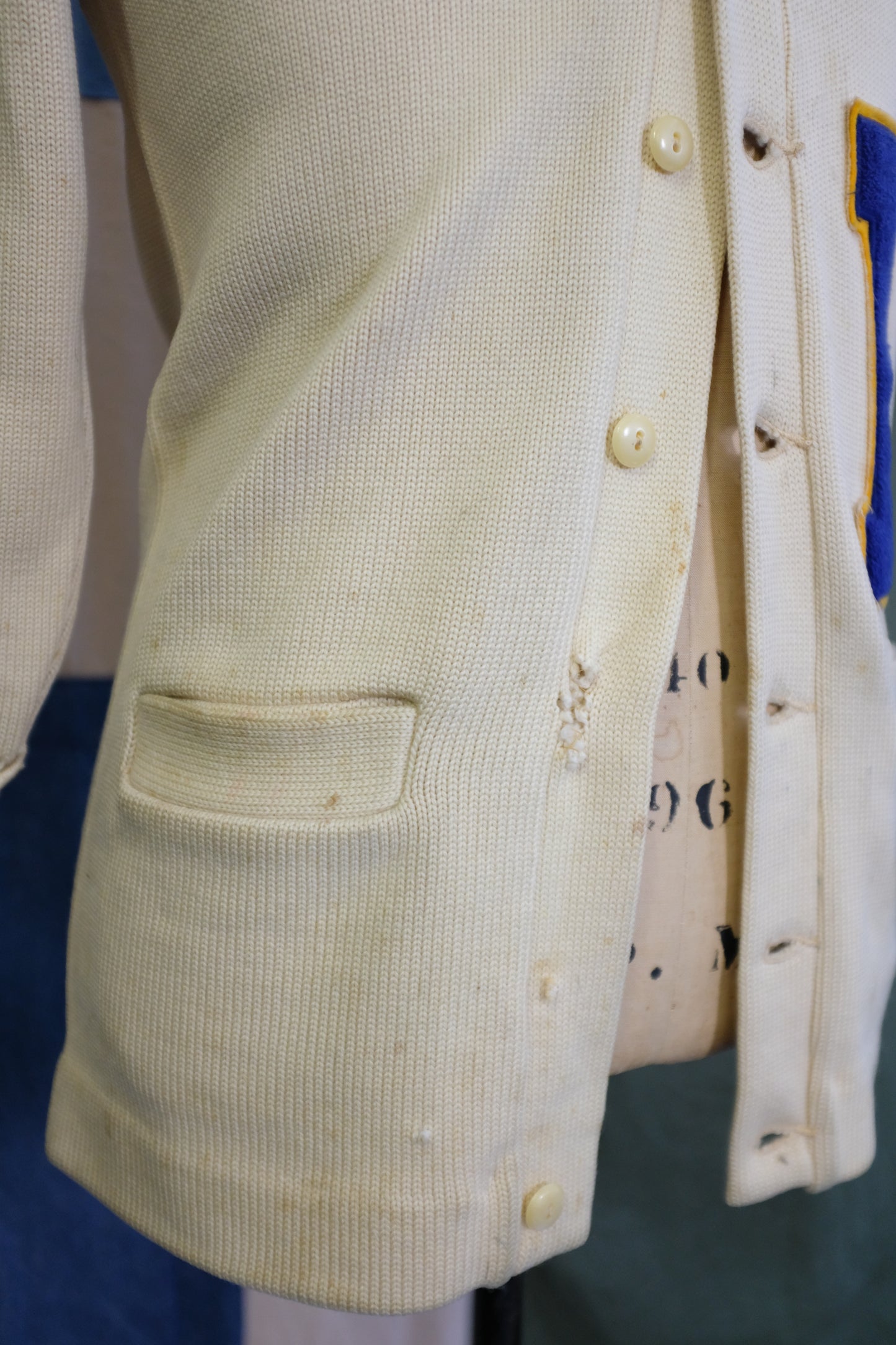 1940s Collegiate Wool Cardigan