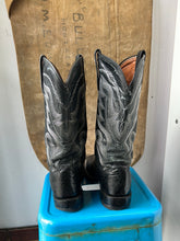 Load image into Gallery viewer, Dan Post Ostrich Cowboy Boots - Tall Black - Size 8 M
