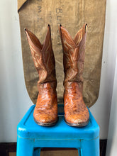 Load image into Gallery viewer, Nocona Ostrich Cowboy Boots - Camel - Size 9/10 M
