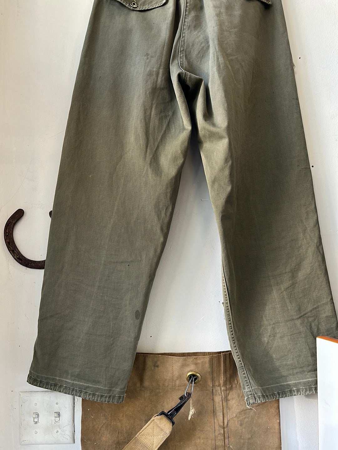 Men's Green Gurkha Pants British Military 1950s Army