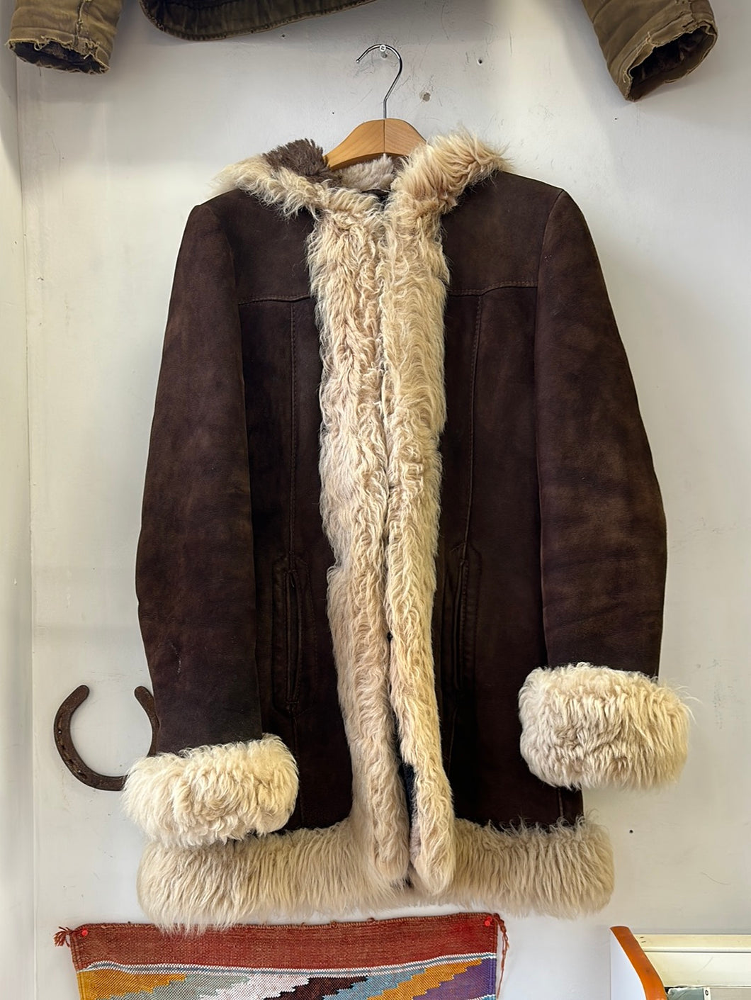 1970s Leather and Shearling Coat Reversible