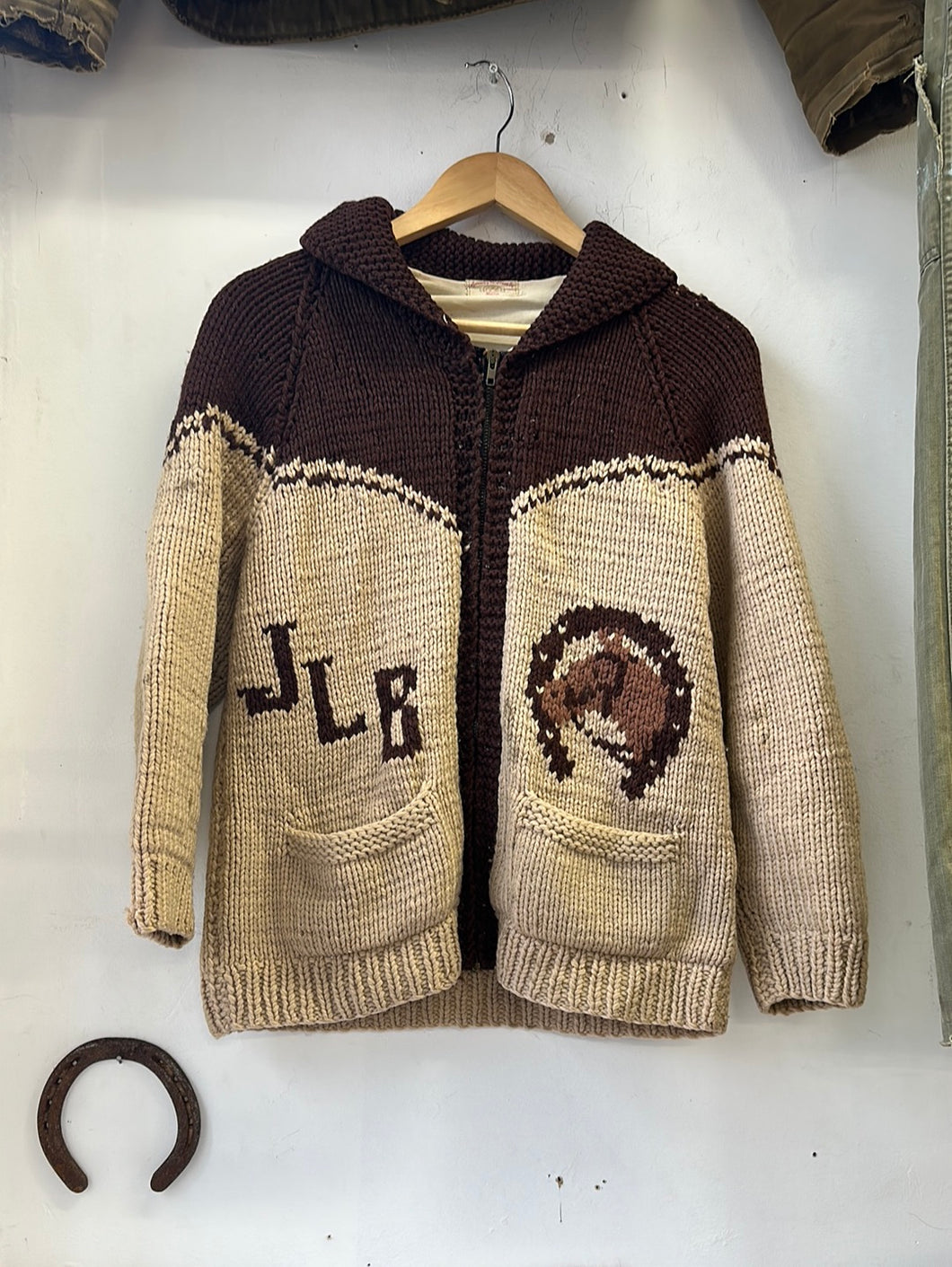 1960s Horse Cowichan Sweater