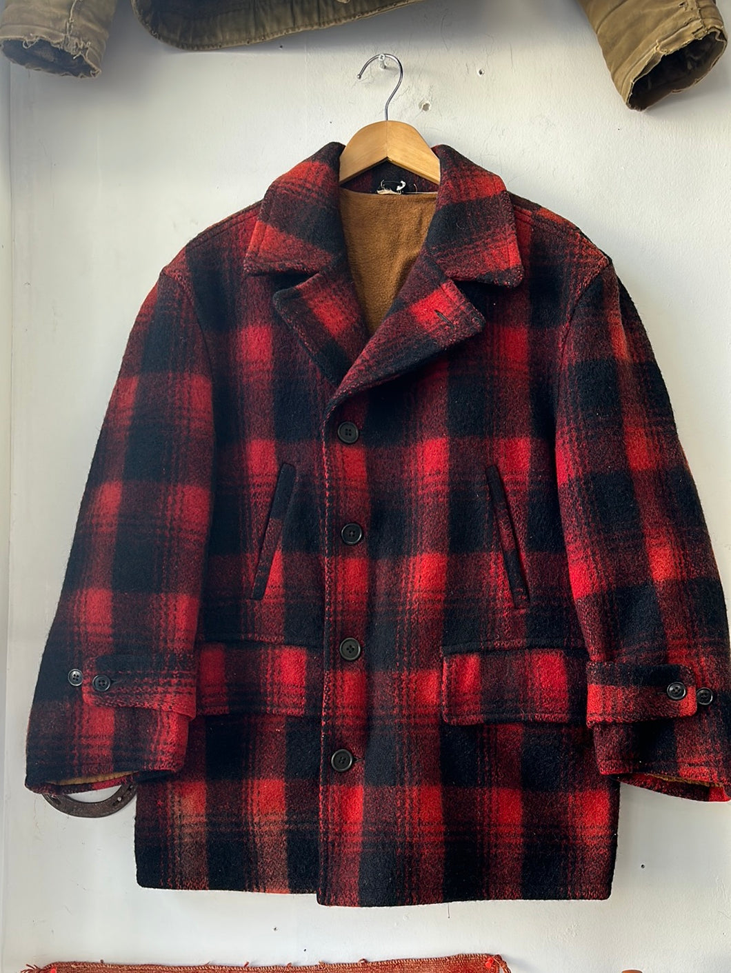 1940s/50s 30oz Wool Plaid Sportswear Jacket