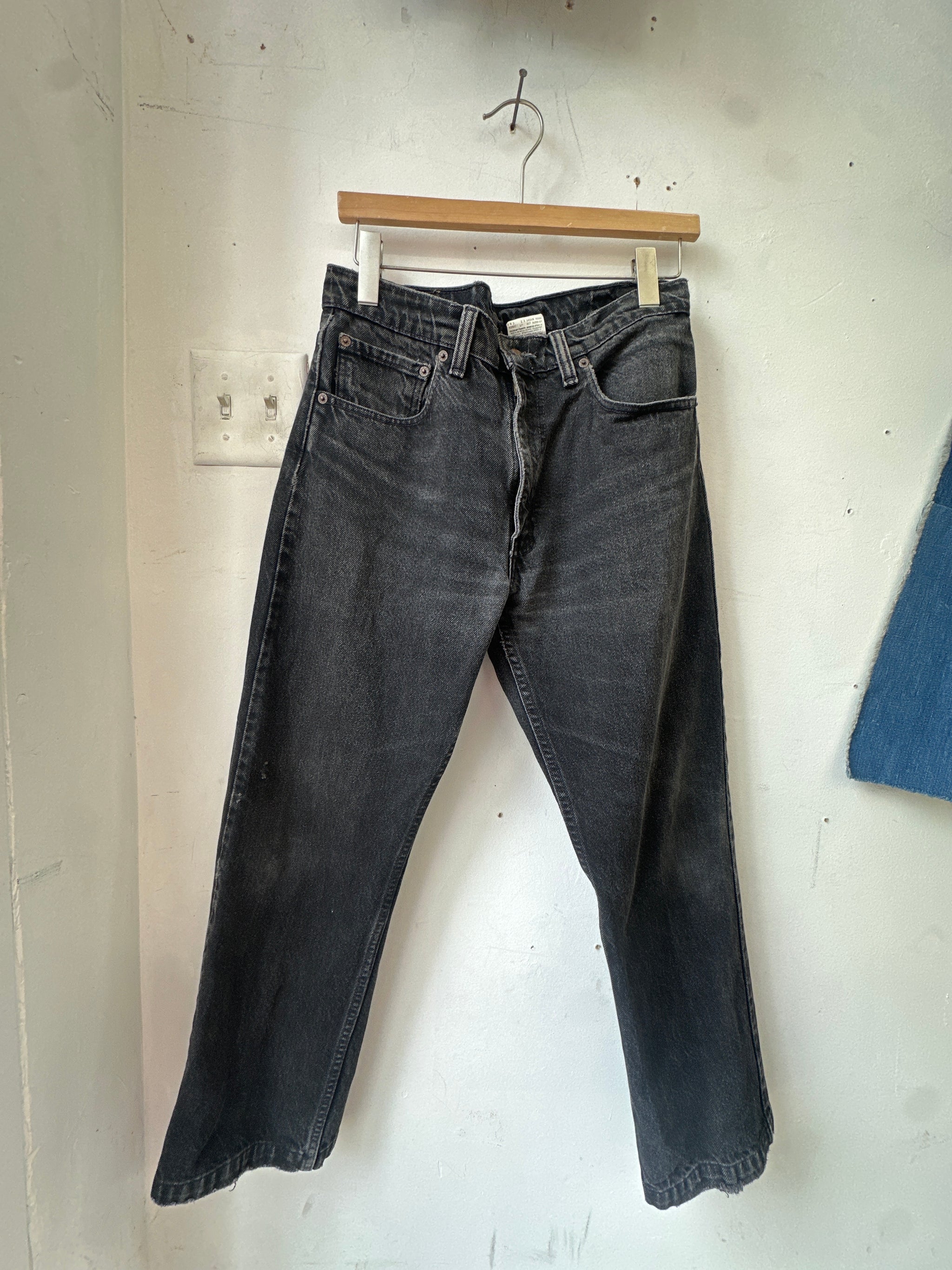 Vintage 90s Levis 505 Black Denim Jeans Mens 38x30 Regular