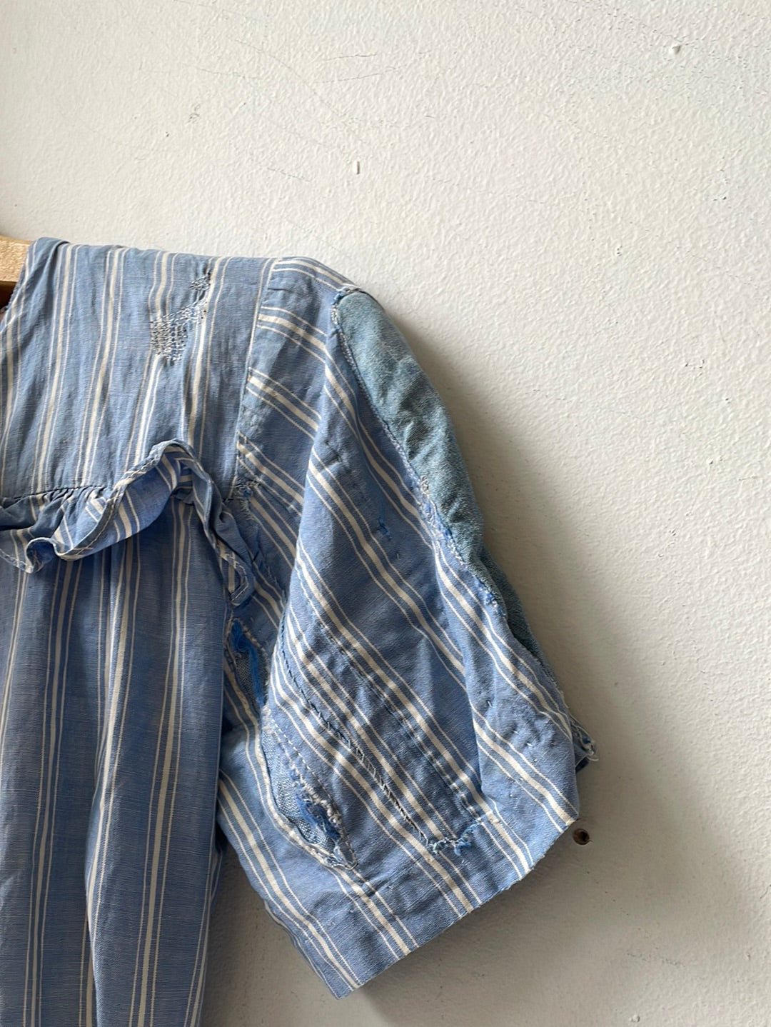 1930s/40s Mended Striped Dress