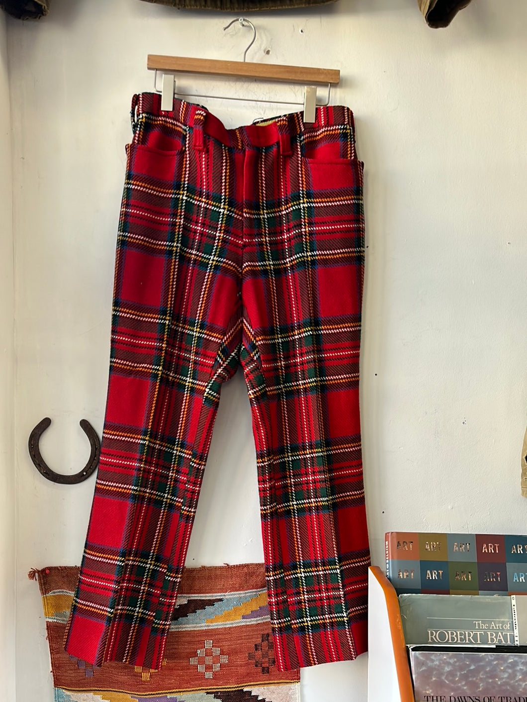1970s Plaid Wool Trousers