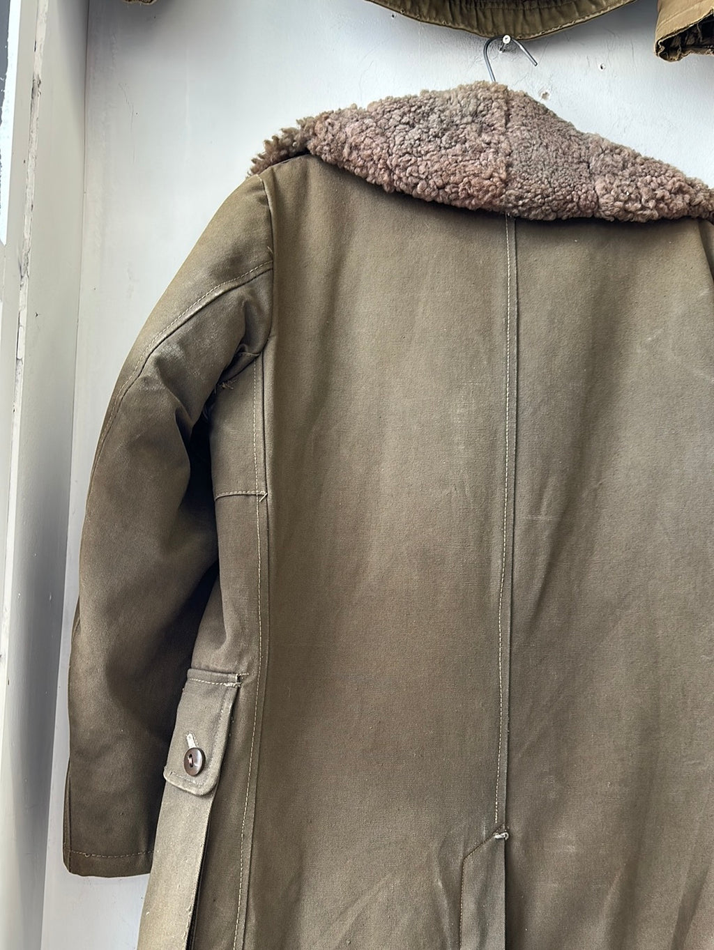 1940s Swedish Military M1909 Shearling Coat
