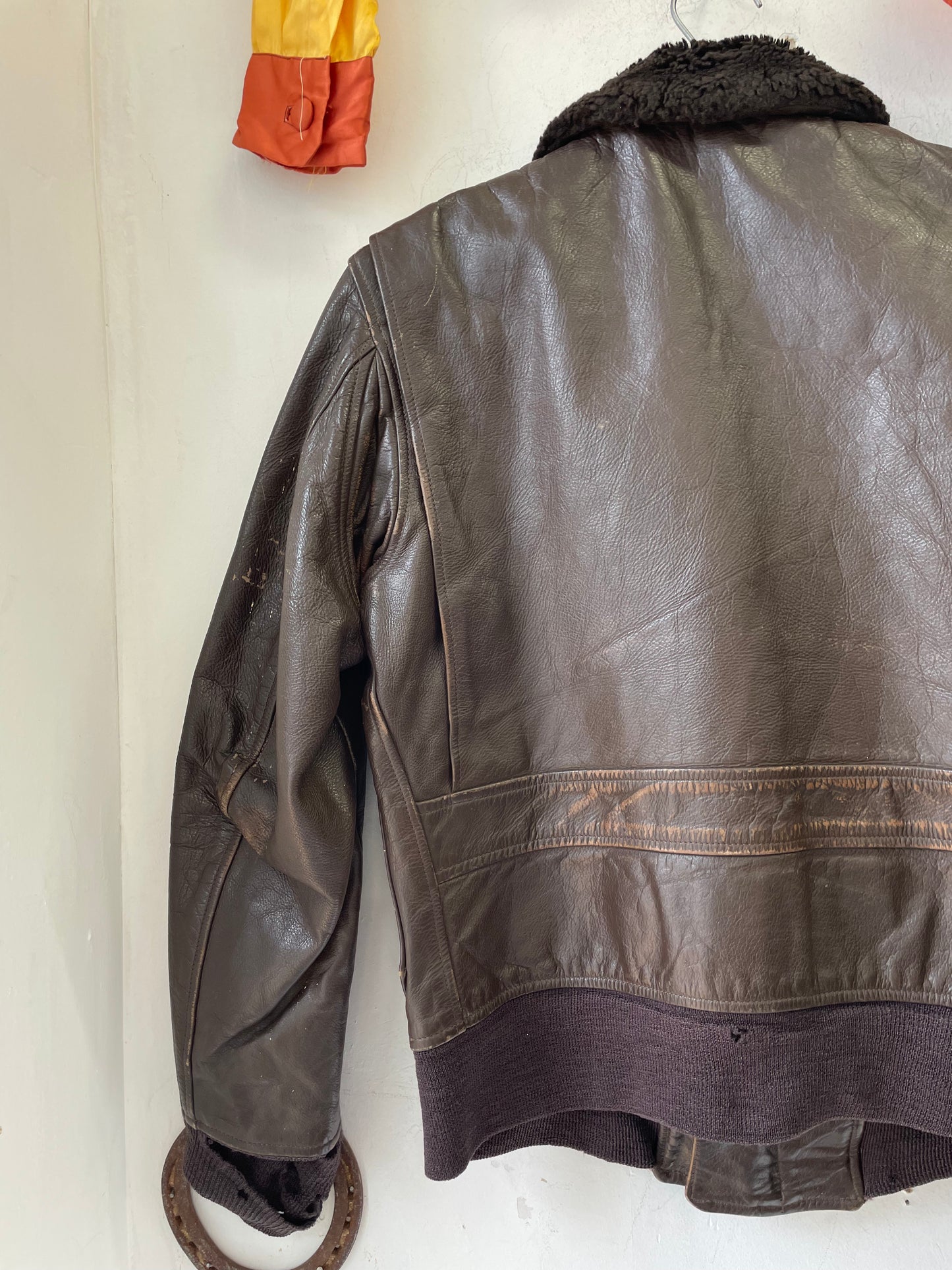 R*n様 70-'s France製 suède leather flight R*n様 70-'s France製 suède leather flight 70's] French Air Force