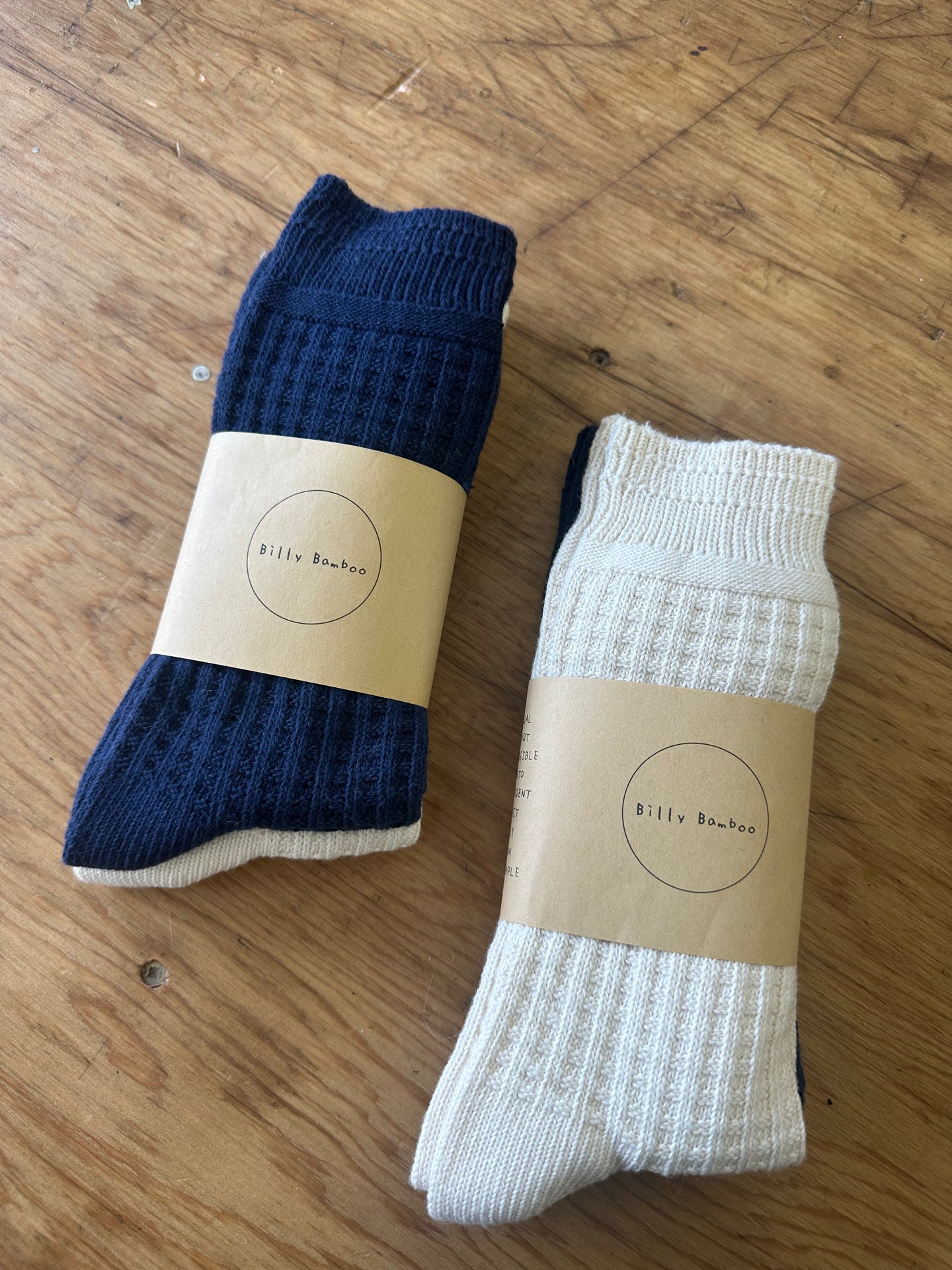 Billy Bamboo - Waffle Cotton Socks