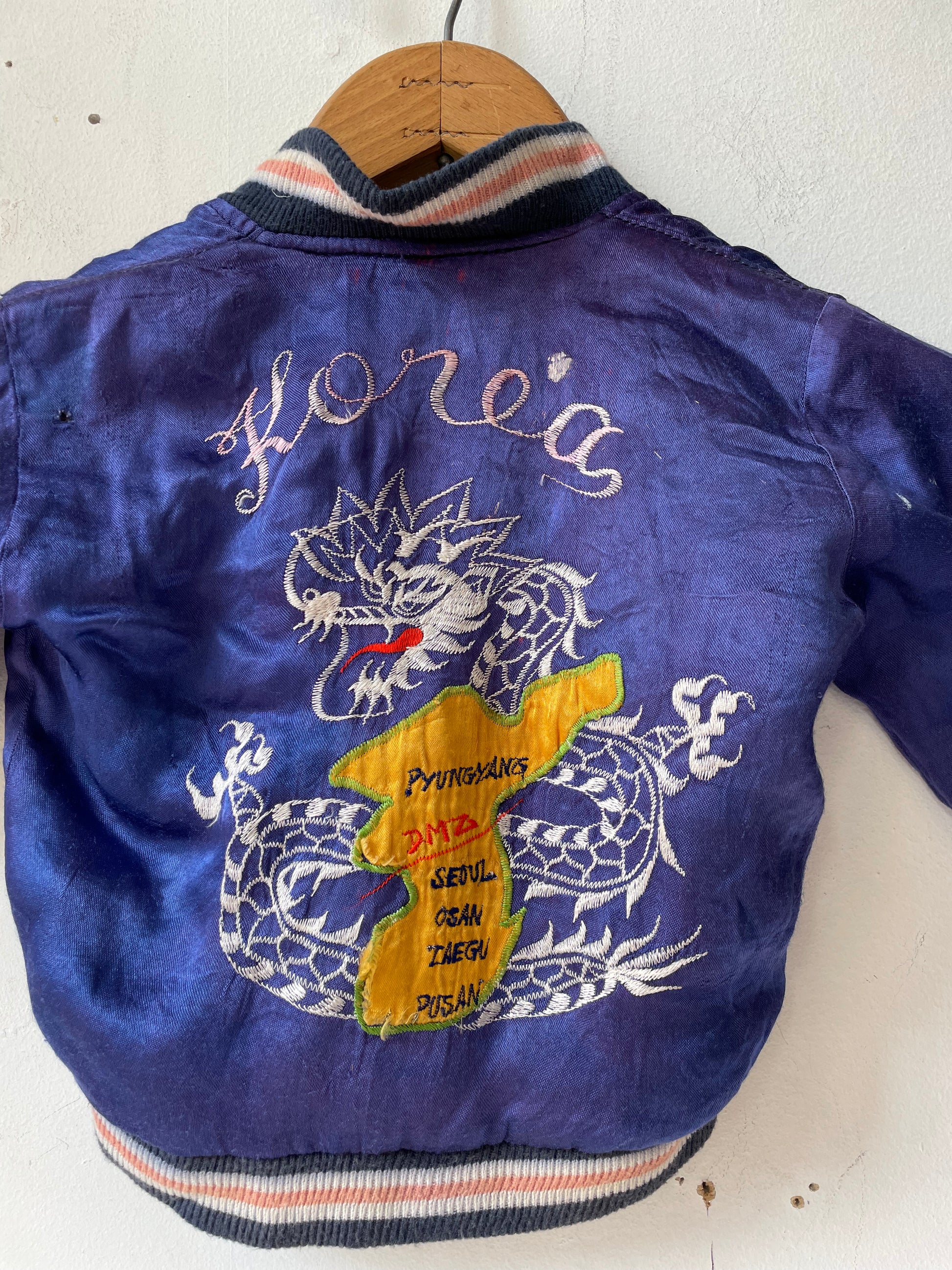 50's style SouvenirJacket army design➕4点 1940s/50s Kids Korean Sukajan Souvenir Jacket – Coffee and