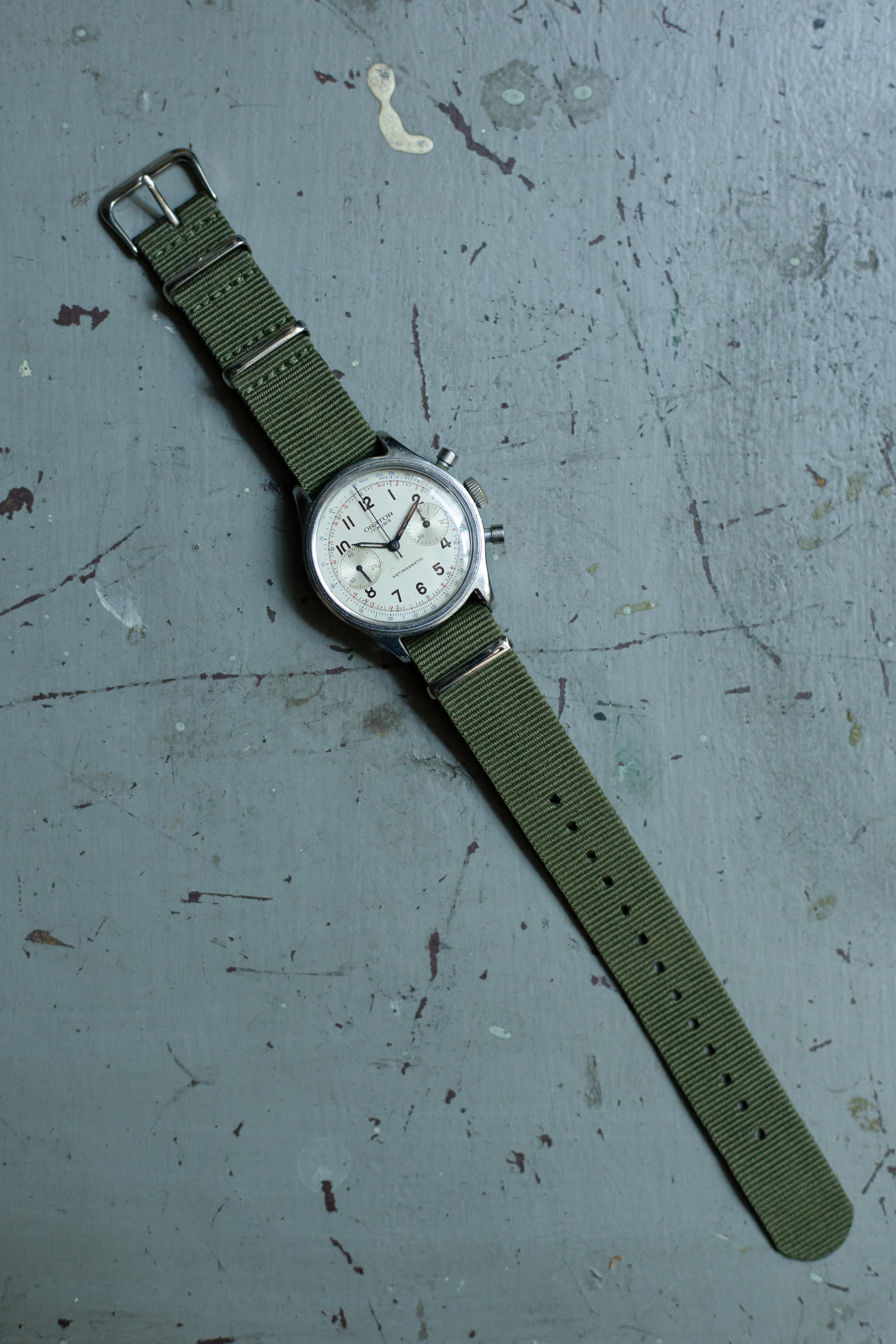 Orator Military Style Chronograph 1940s