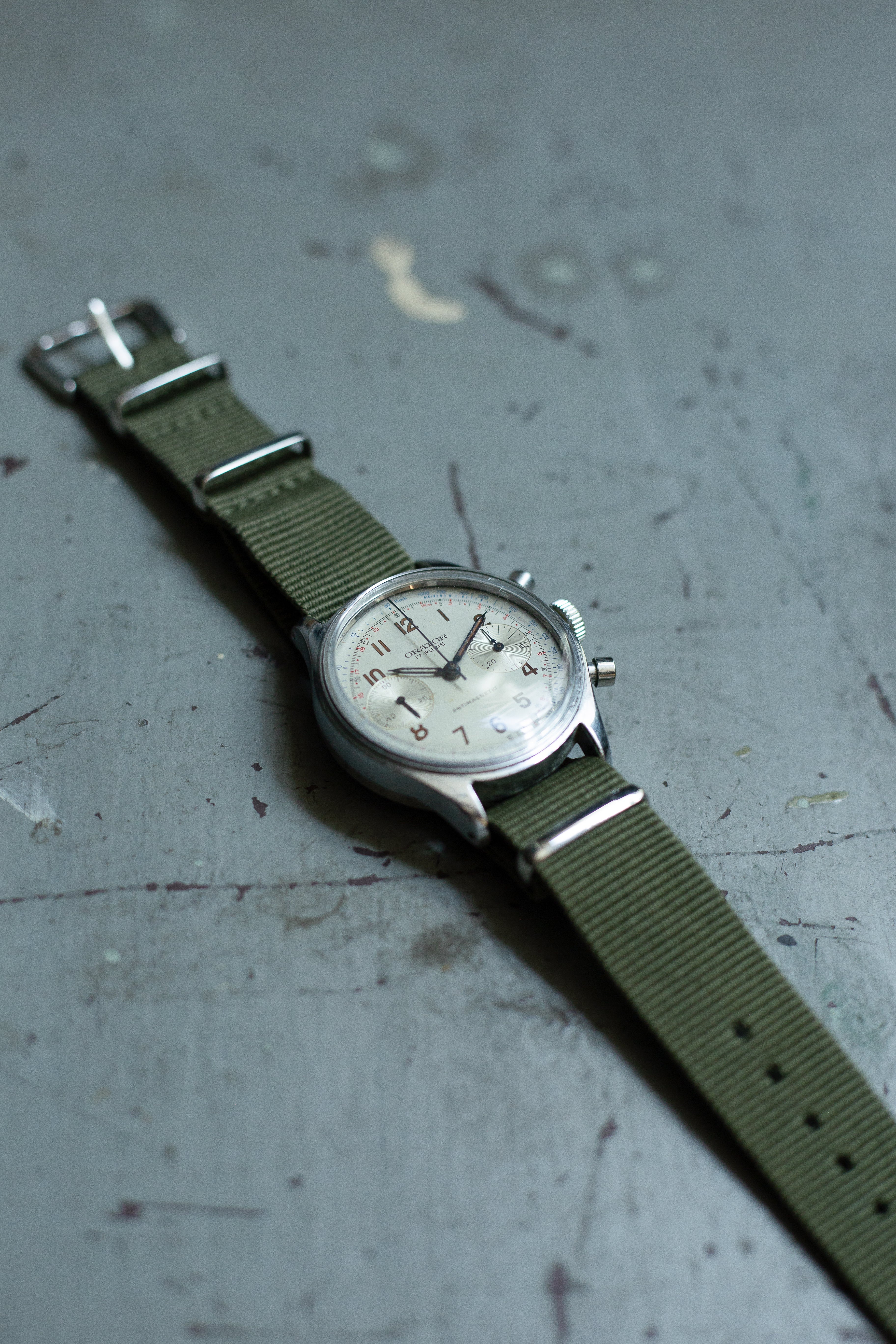 Orator Military Style Chronograph 1940s
