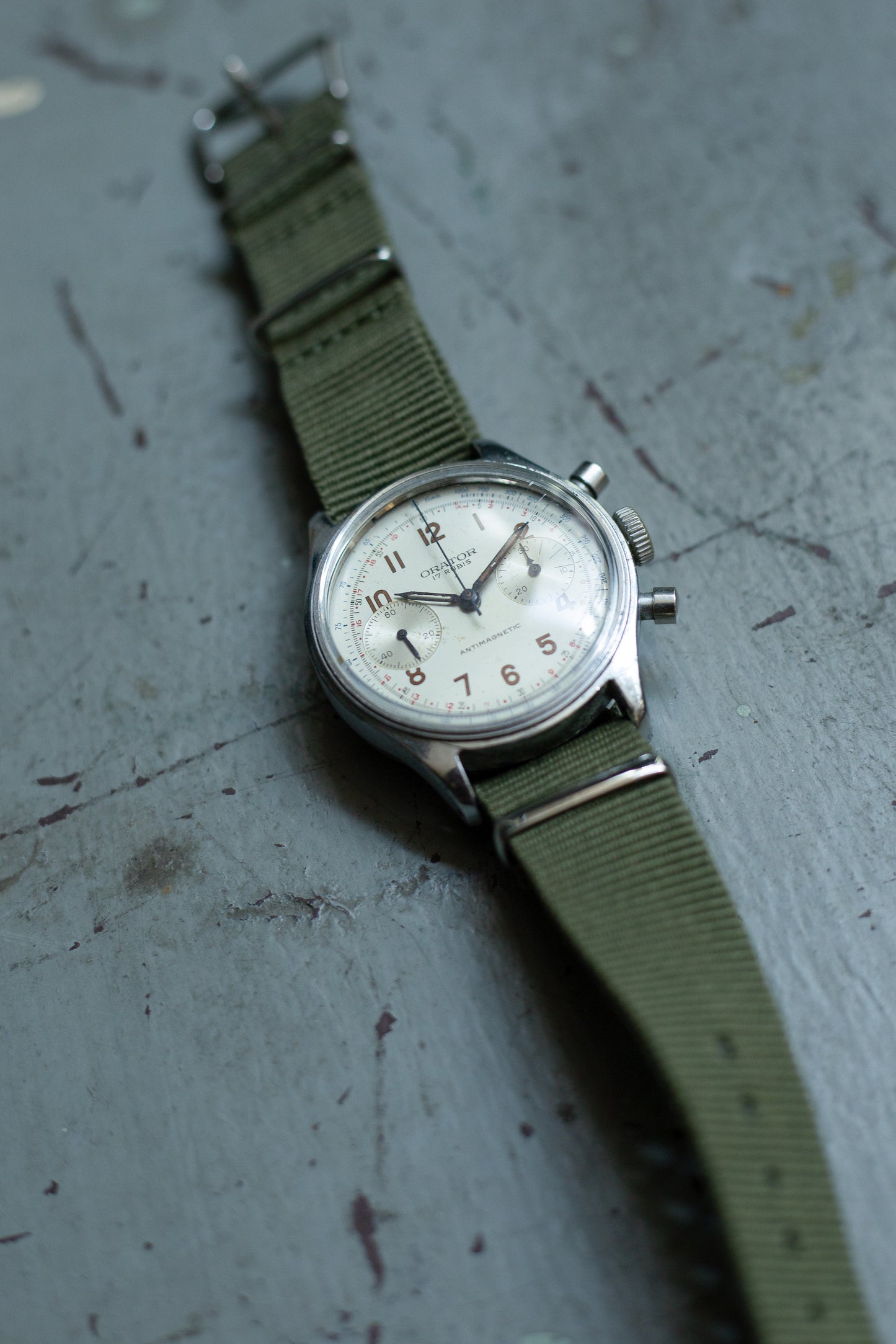 Orator Military Style Chronograph 1940s