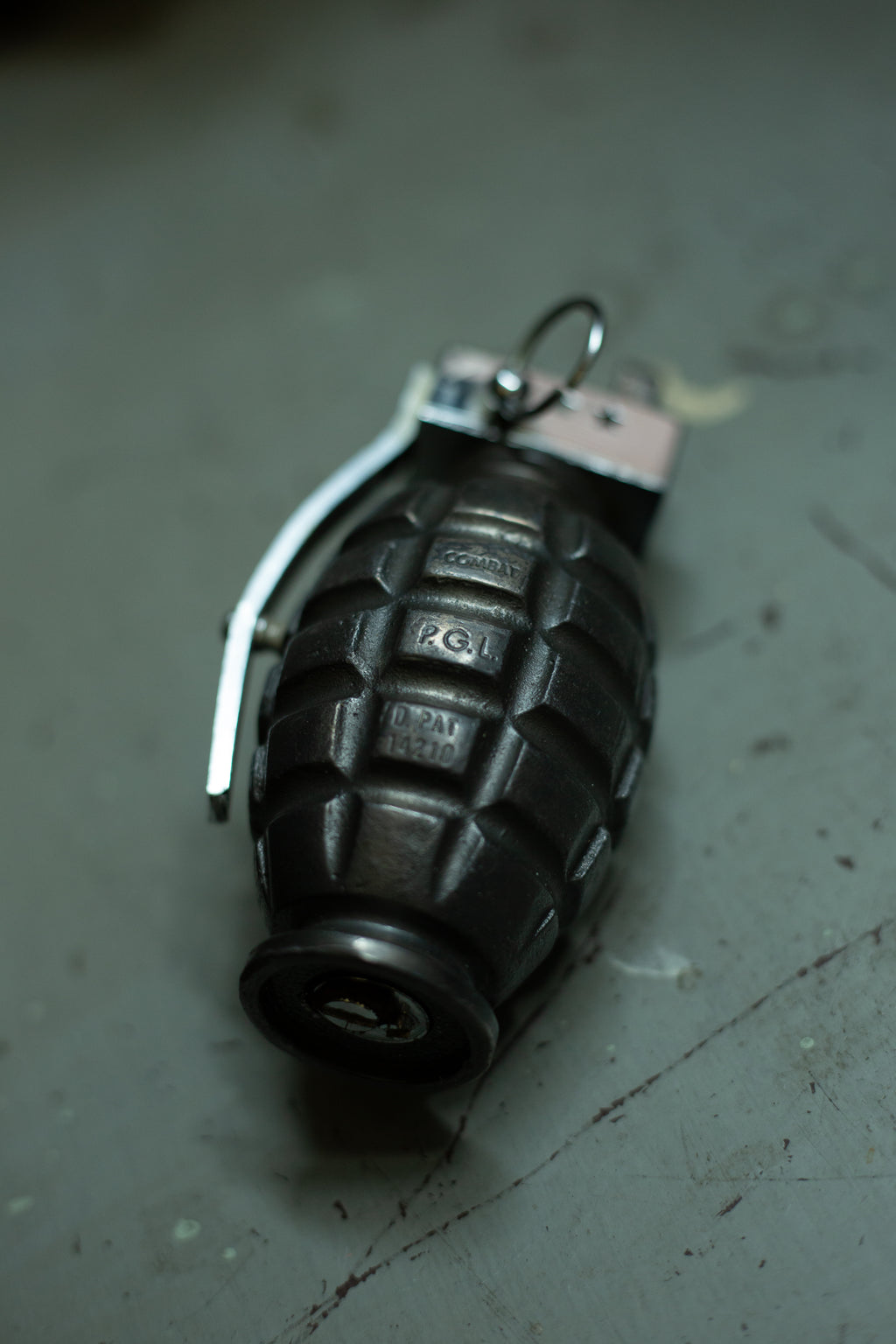 1950s P.G.L. Combat Grenade Desk Lighter