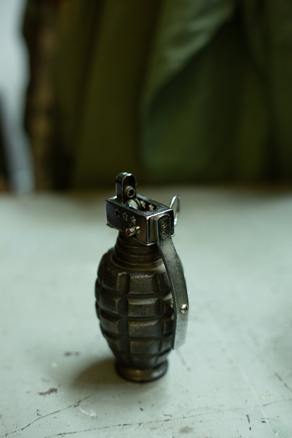 1950s P.G.L. Combat Grenade Desk Lighter