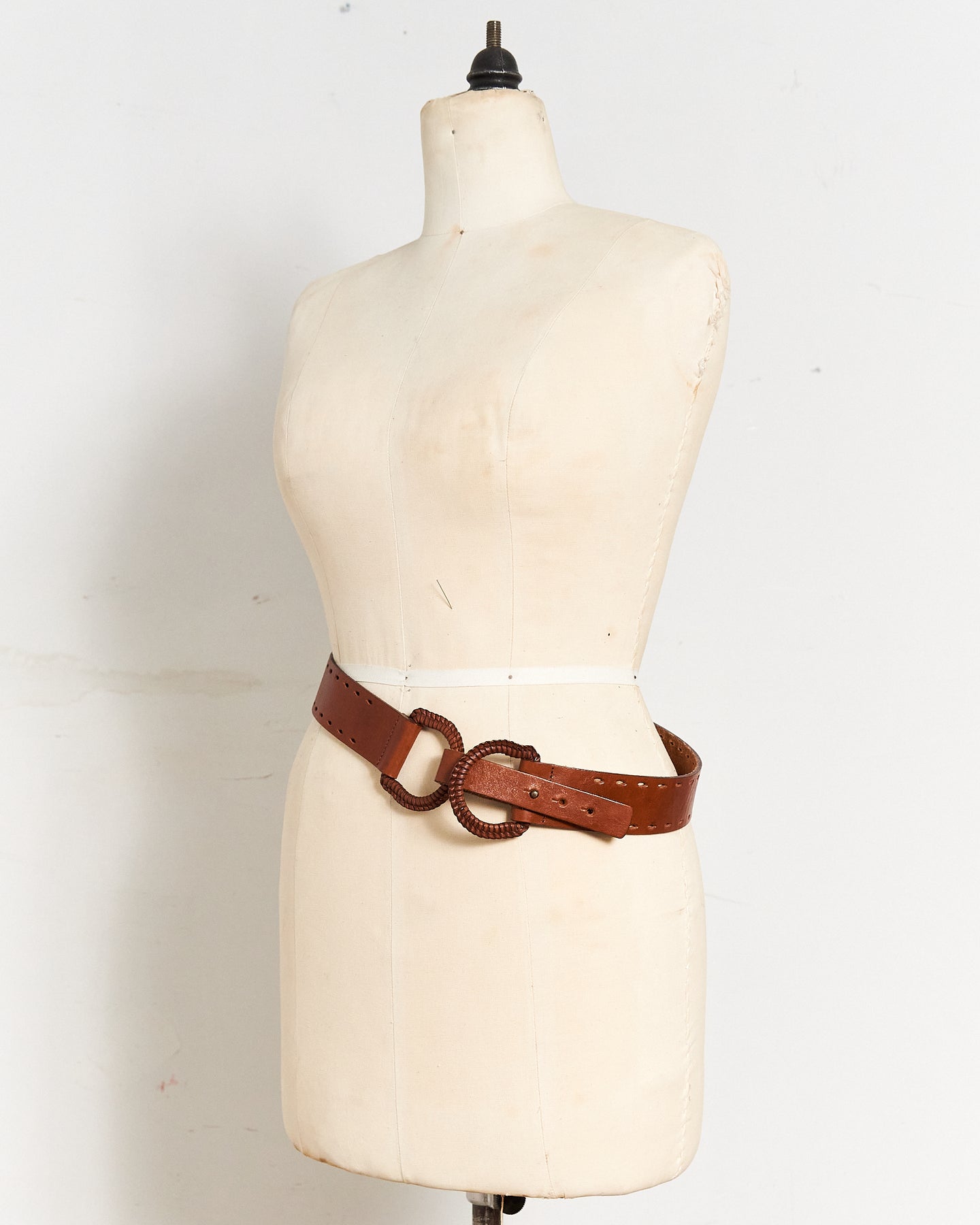 Brown Leather Loop Belt