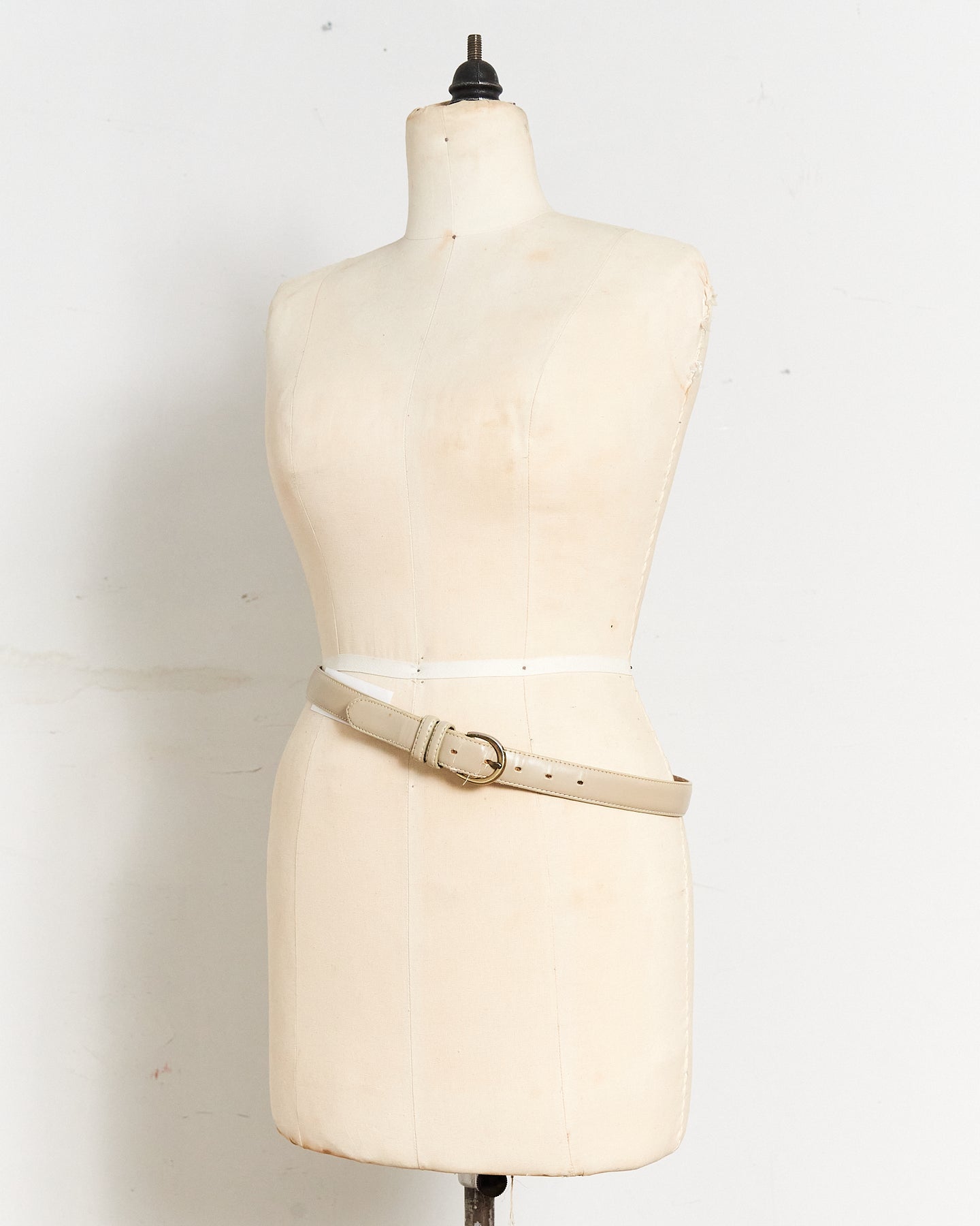 Light Beige Leather Belt