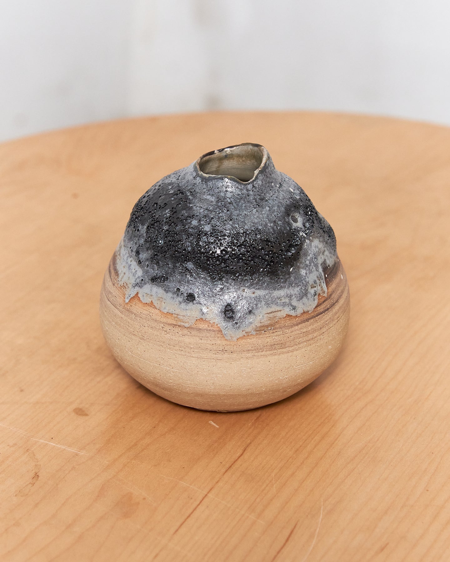 Textured Raku Bud Vase