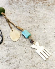 Load image into Gallery viewer, Chana Bone + Turquoise Neck Piece
